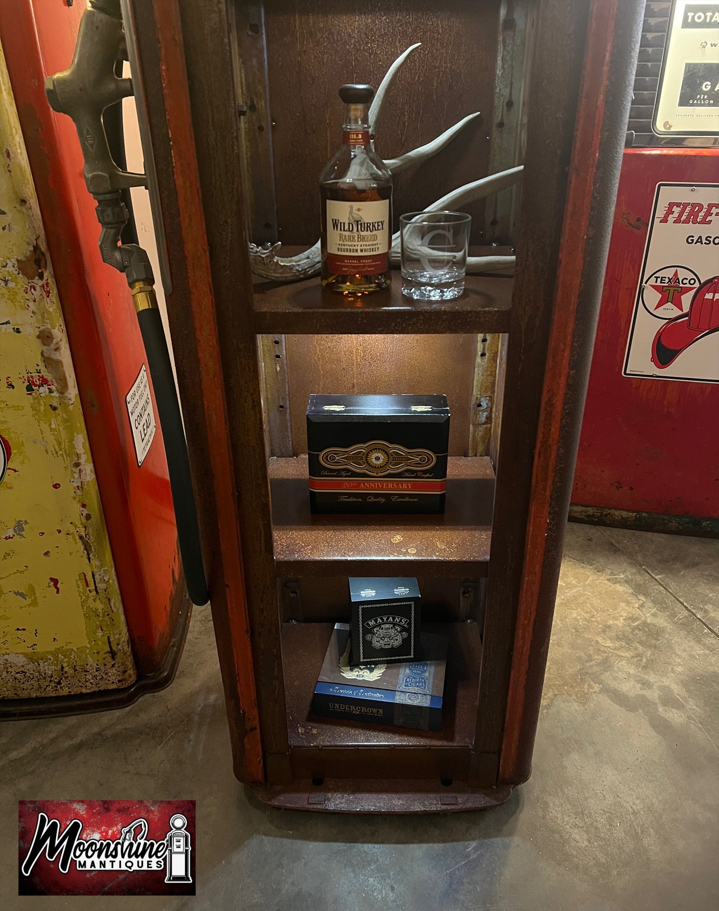 1950’s INDIAN MOTORCYCLES Gilbarco Gas Pump w/ Custom Shelves - Rustoration - Free Shipping!