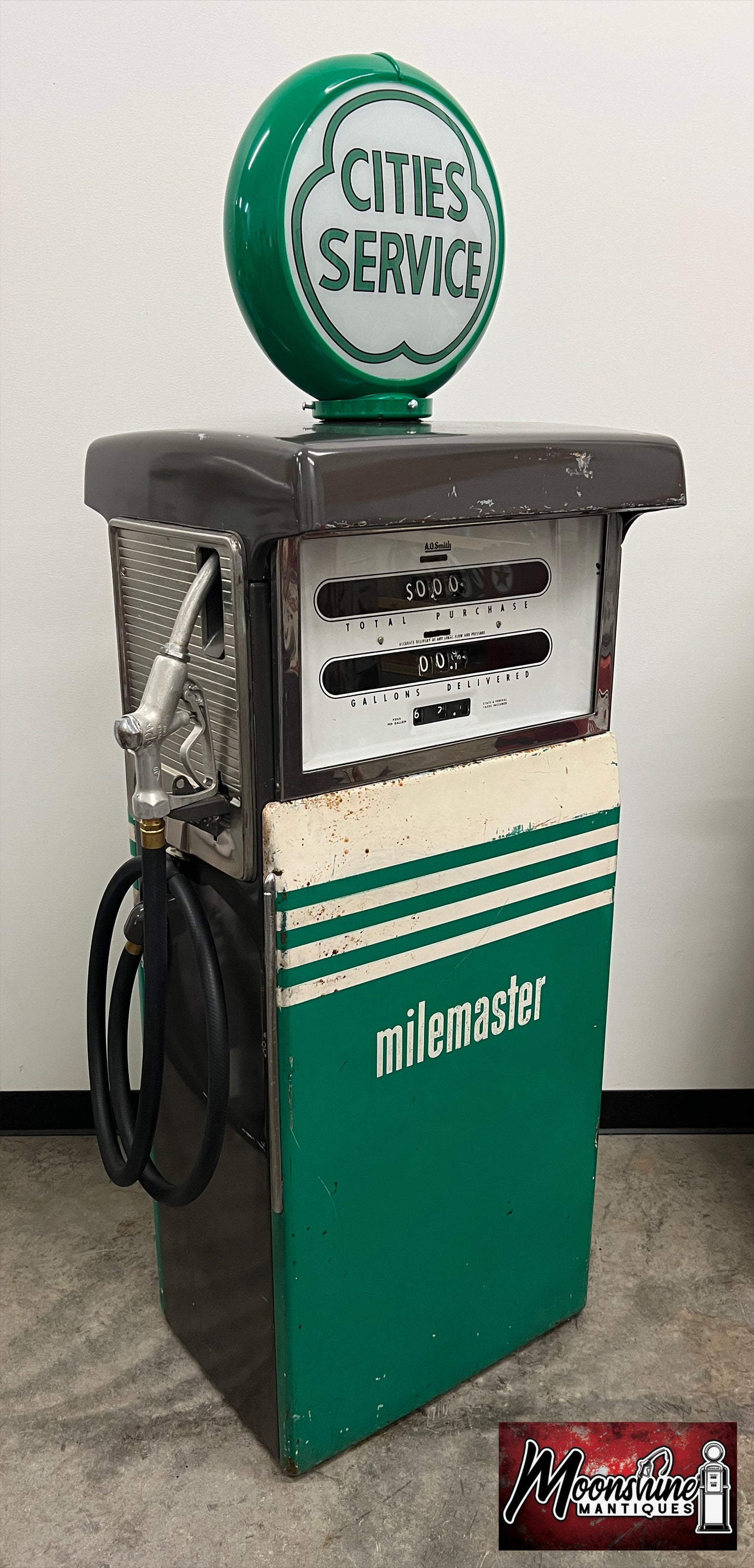 Rustoration 1950’s CITIES SERVICE Gasoline A.O. Smith Gas Pump - Shipping Available!