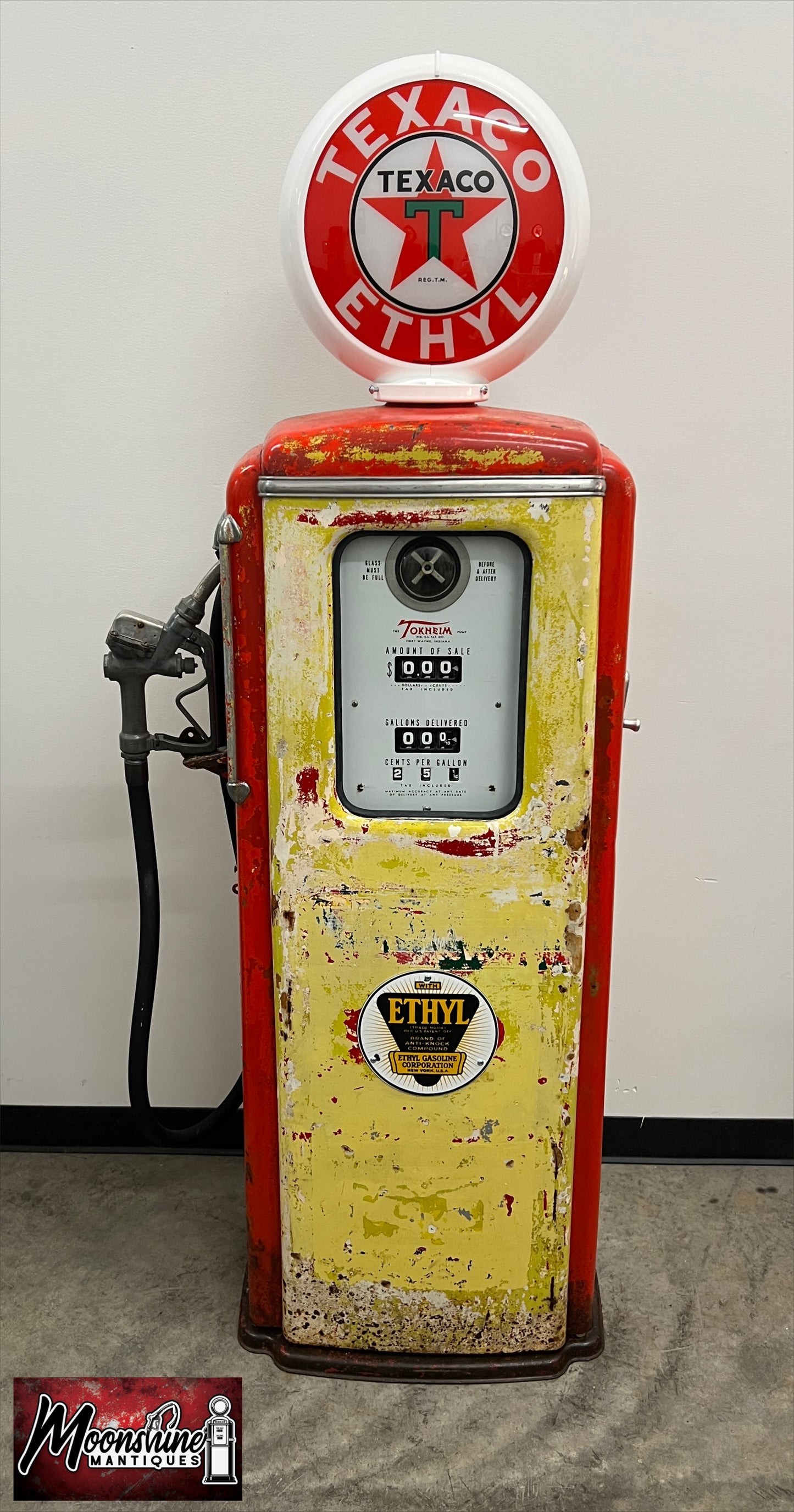 Rustoration 1940’s TEXACO ETHYL Tokheim 39 Gas Pump - Shipping Available!