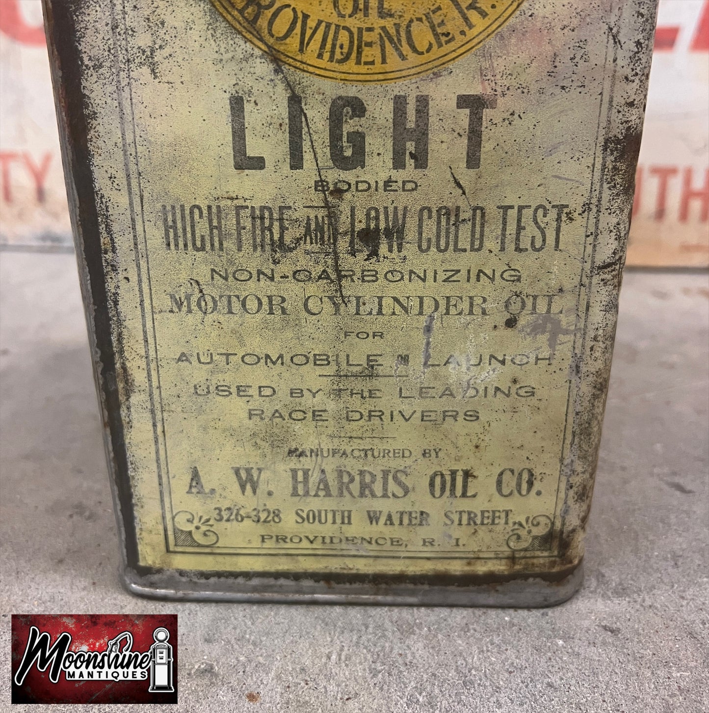 RARE Early 1900's HARRIS Gasoline Engine Cylinder Oil Can - Free Shipping!
