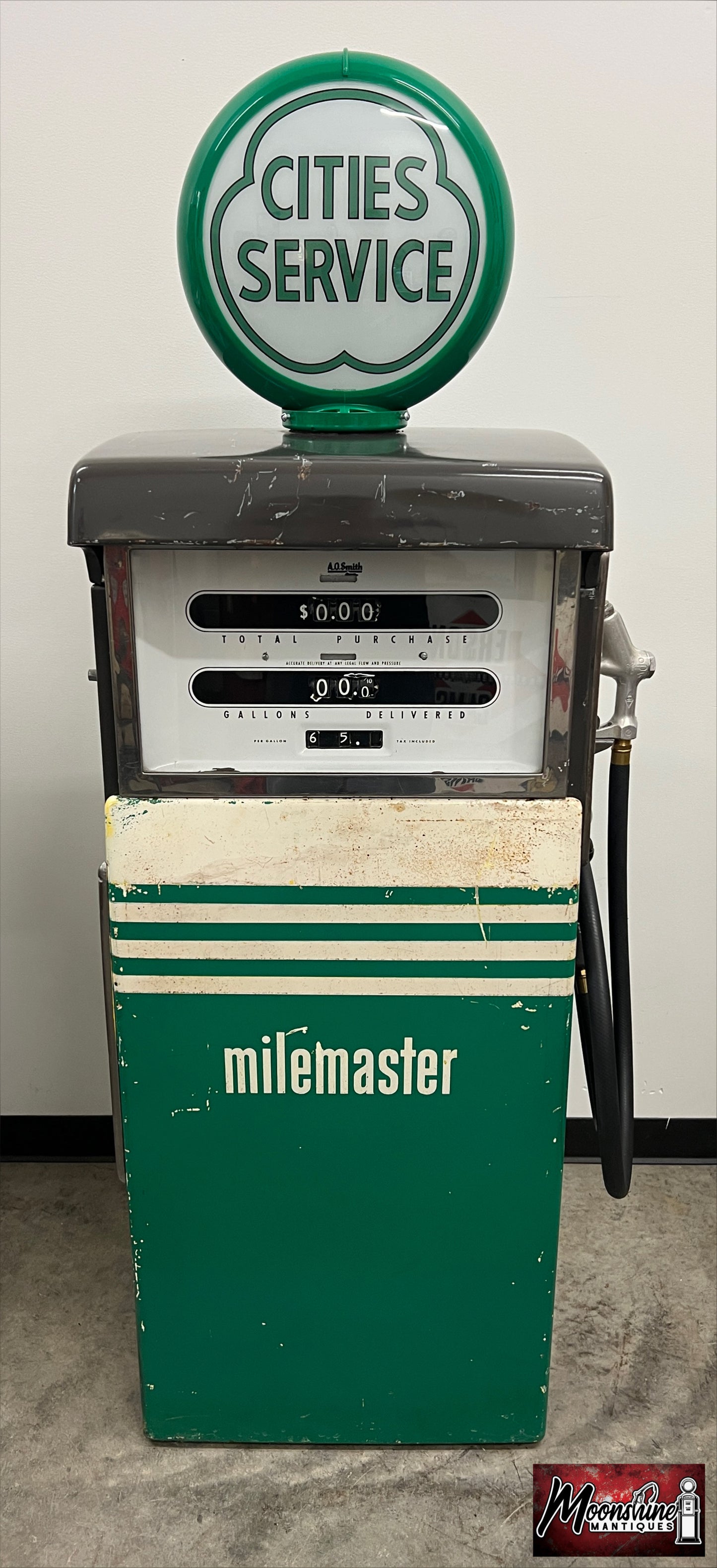 Rustoration 1950’s CITIES SERVICE Gasoline A.O. Smith Gas Pump - Shipping Available!