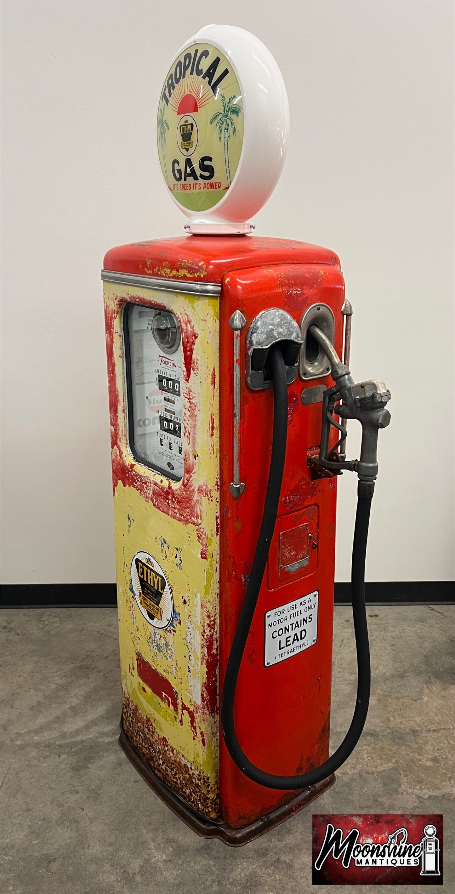 Rustoration 1940’s TROPICAL GAS Tokheim 39 Gas Pump - Shipping Available!