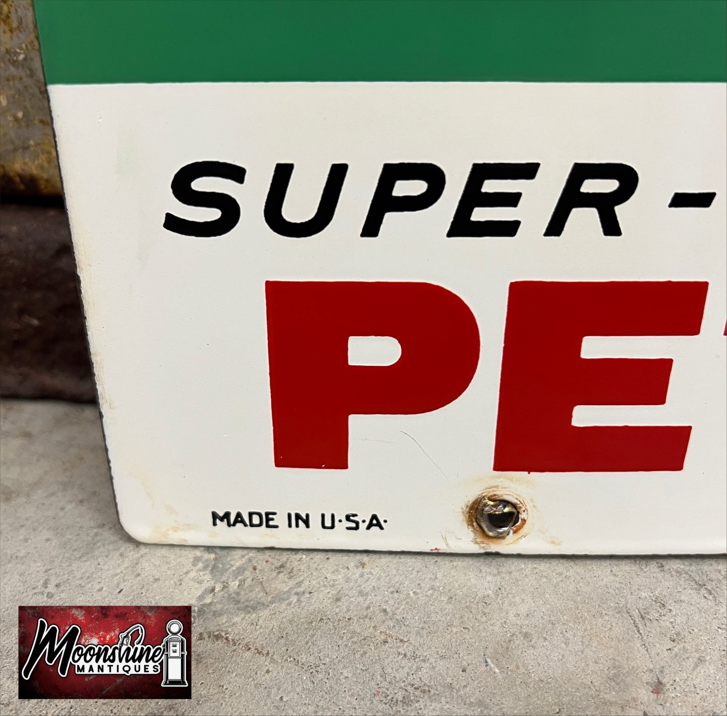 MATCHING PAIR of 1950's TEXACO Sky Chief Porcelain Gas Pump Plate Signs - Free Shipping!