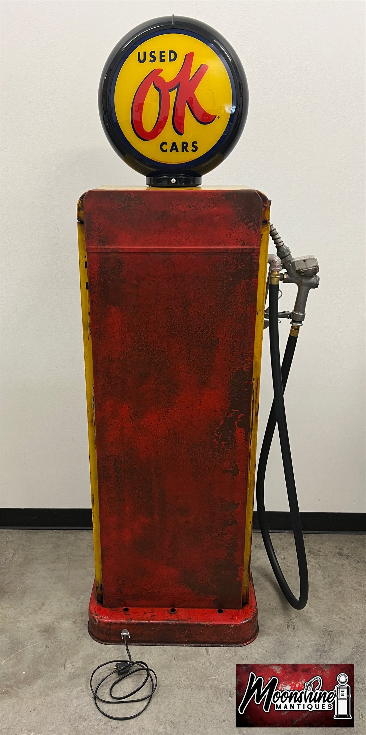 Rustoration 1940’s Chevrolet OK USED CARS Bowser Gas Pump with Custom Shelves - Free Shipping!