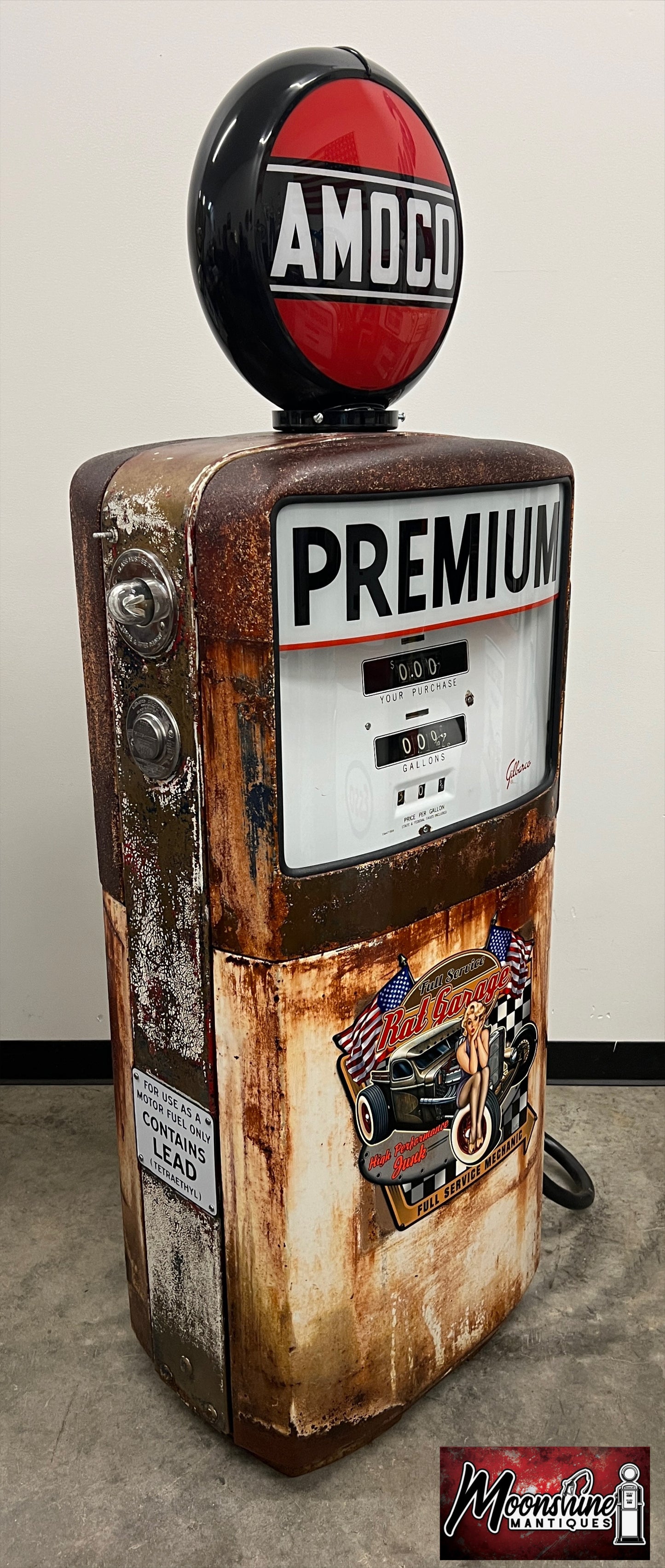 1950’s AMOCO Rat Rod Garage Gilbarco Gas Pump - Rustoration - Shipping Available!