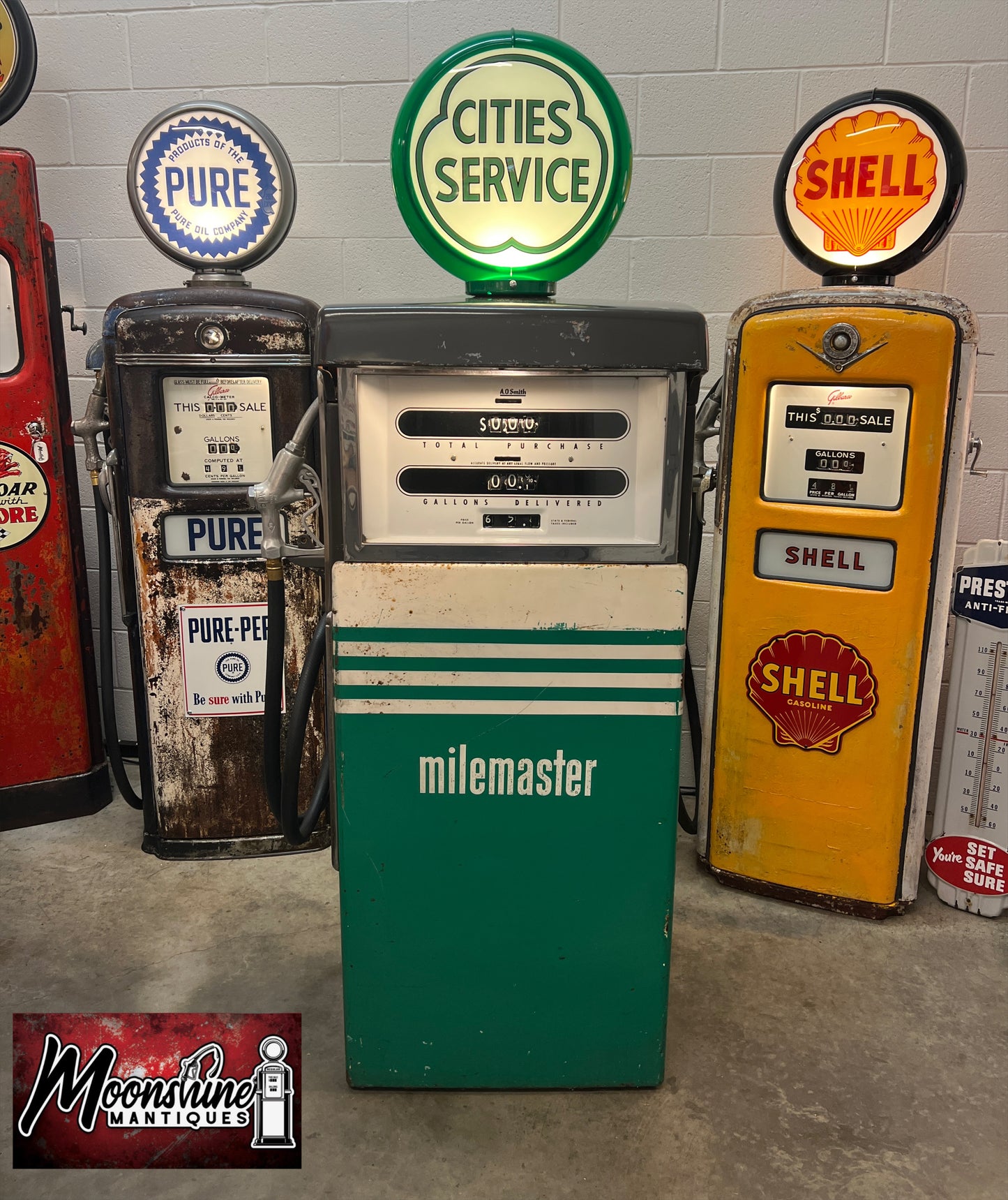 Rustoration 1950’s CITIES SERVICE Gasoline A.O. Smith Gas Pump - Shipping Available!