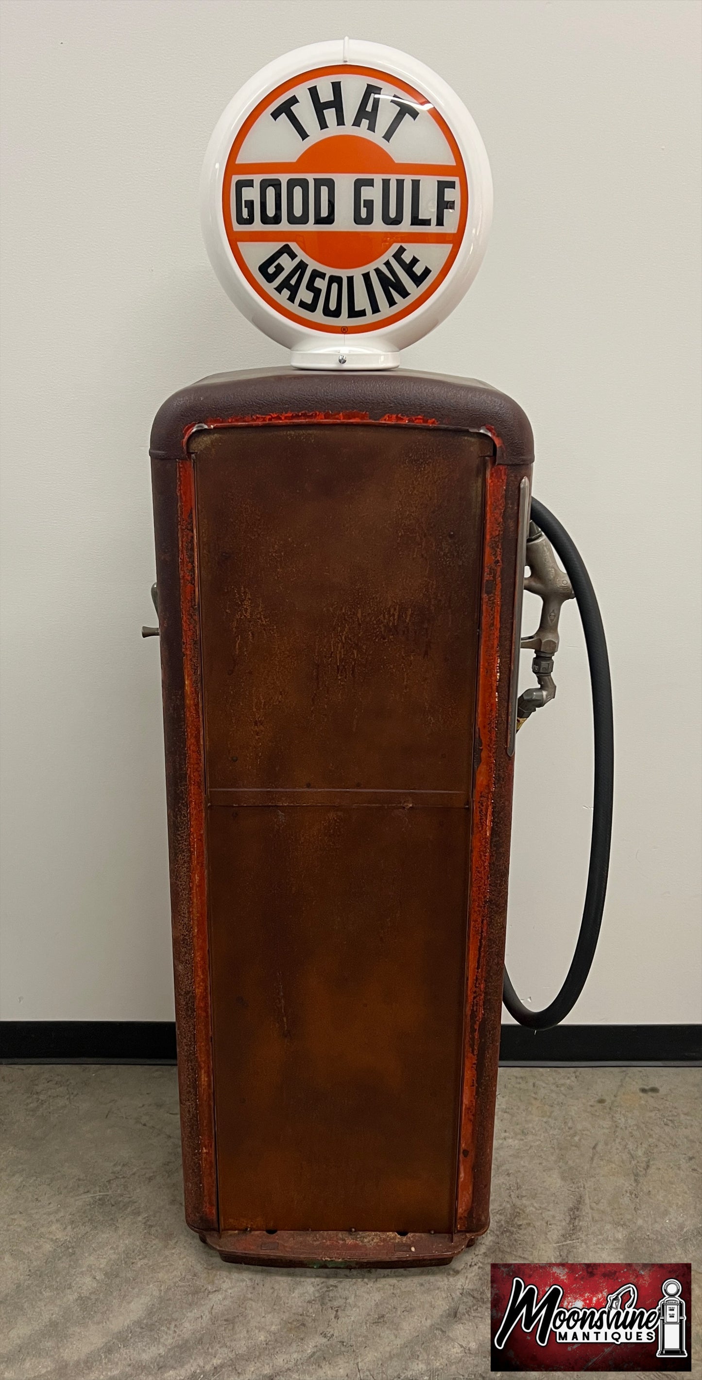 Rustoration 1950’s GOOD GULF GASOLINE Gilbarco Gas Pump w/ Custom Shelves - Free Shipping!