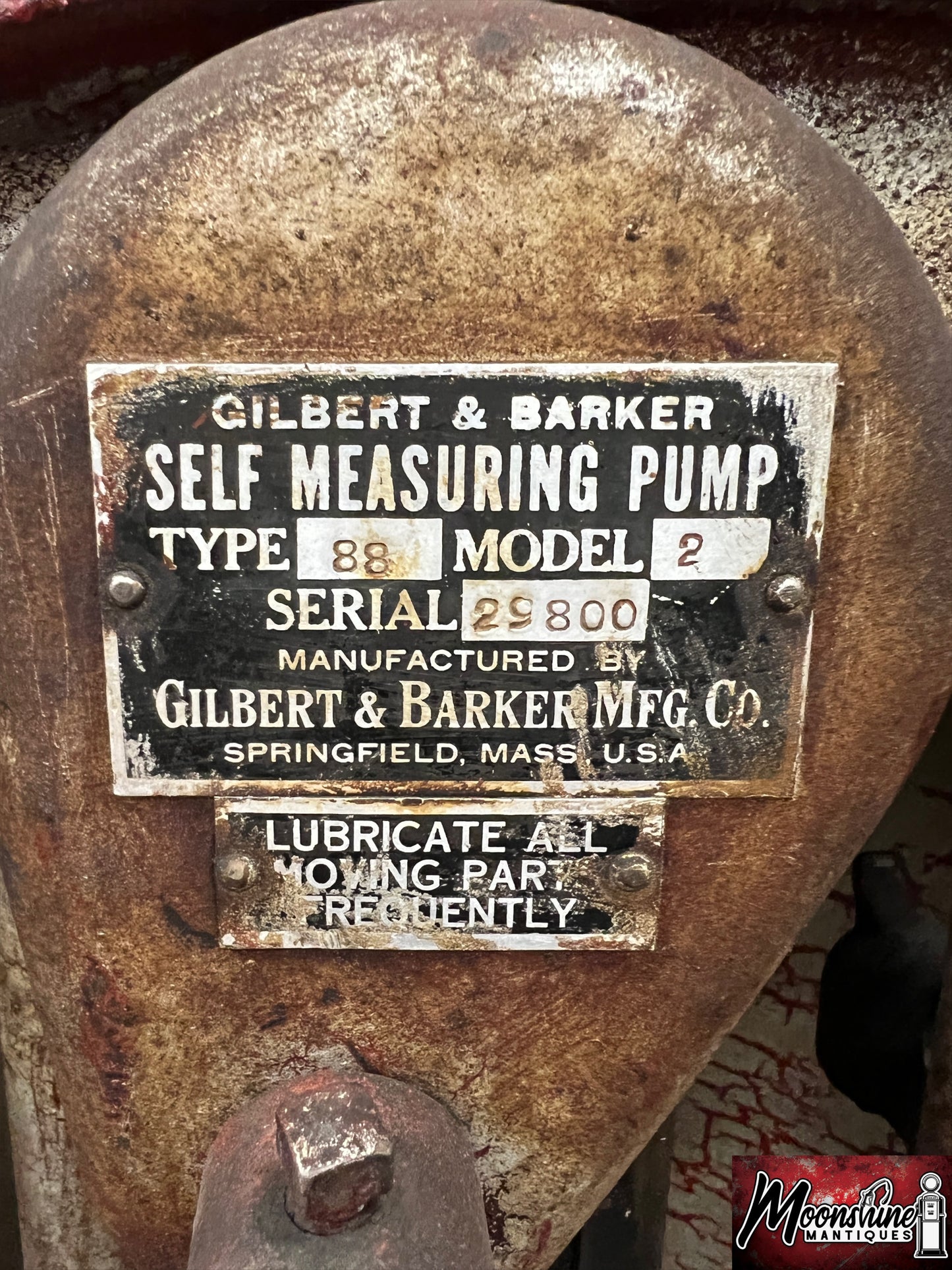 1908 Gilbert Barker G&B Model 88 Pre Visible Curb Gas Pump - Standard Oil Co. - Free Shipping!