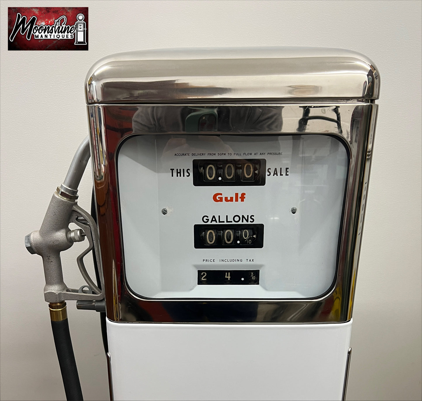 Restored 1960’s GULF GASOLINE Bowser Gas Pump - Shipping Available!