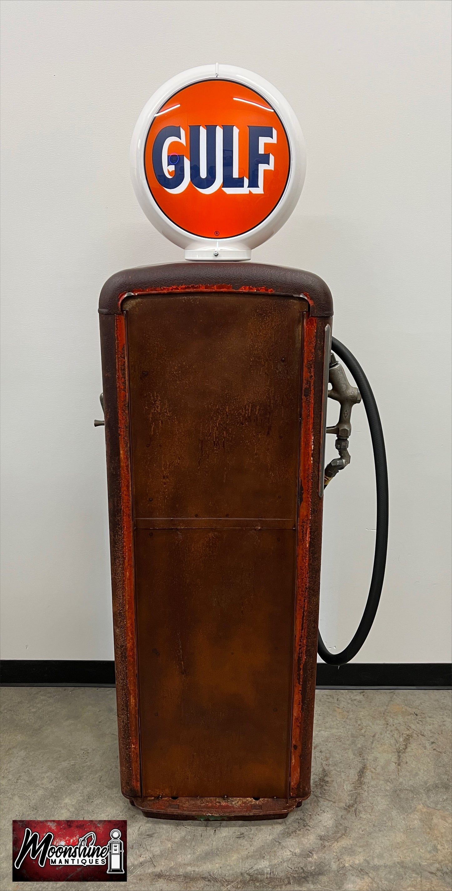 Rustoration 1950’s GULF GASOLINE Gilbarco Gas Pump w/ Shelves - Free Shipping!