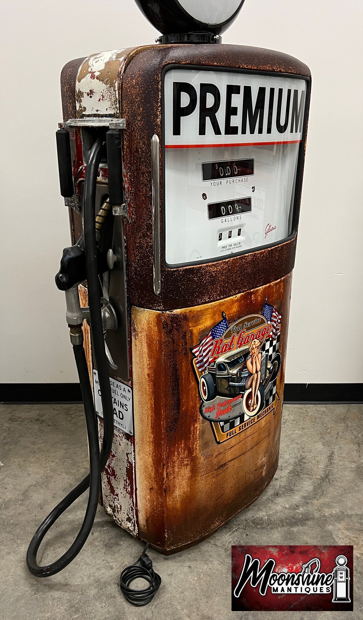 1950’s MOBIL Mobilgas Rat Rod Garage Gilbarco Gas Pump - Rustoration - Shipping Available!