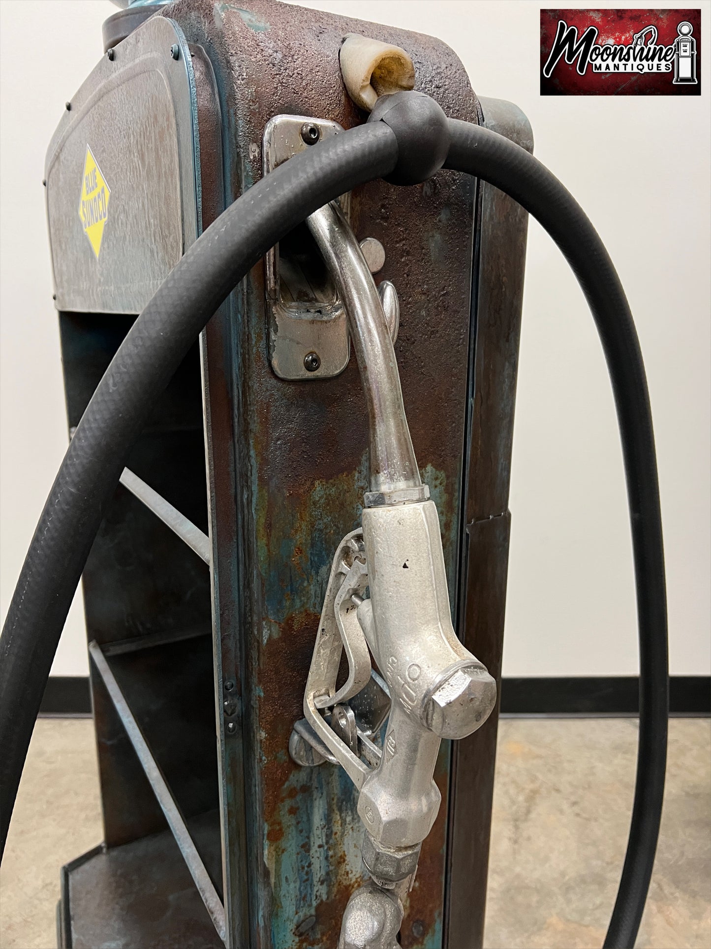 1950’s SUNOCO Gilbarco Gas Pump with Custom Glass Shelves & Bluetooth Speakers - Free Shipping!