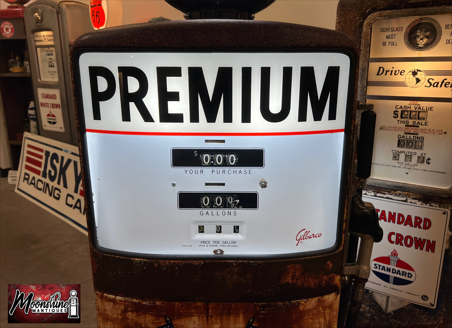 1950’s AMERICAN GASOLINE Rat Rod Garage Gilbarco Gas Pump - Rustoration - Shipping Available!