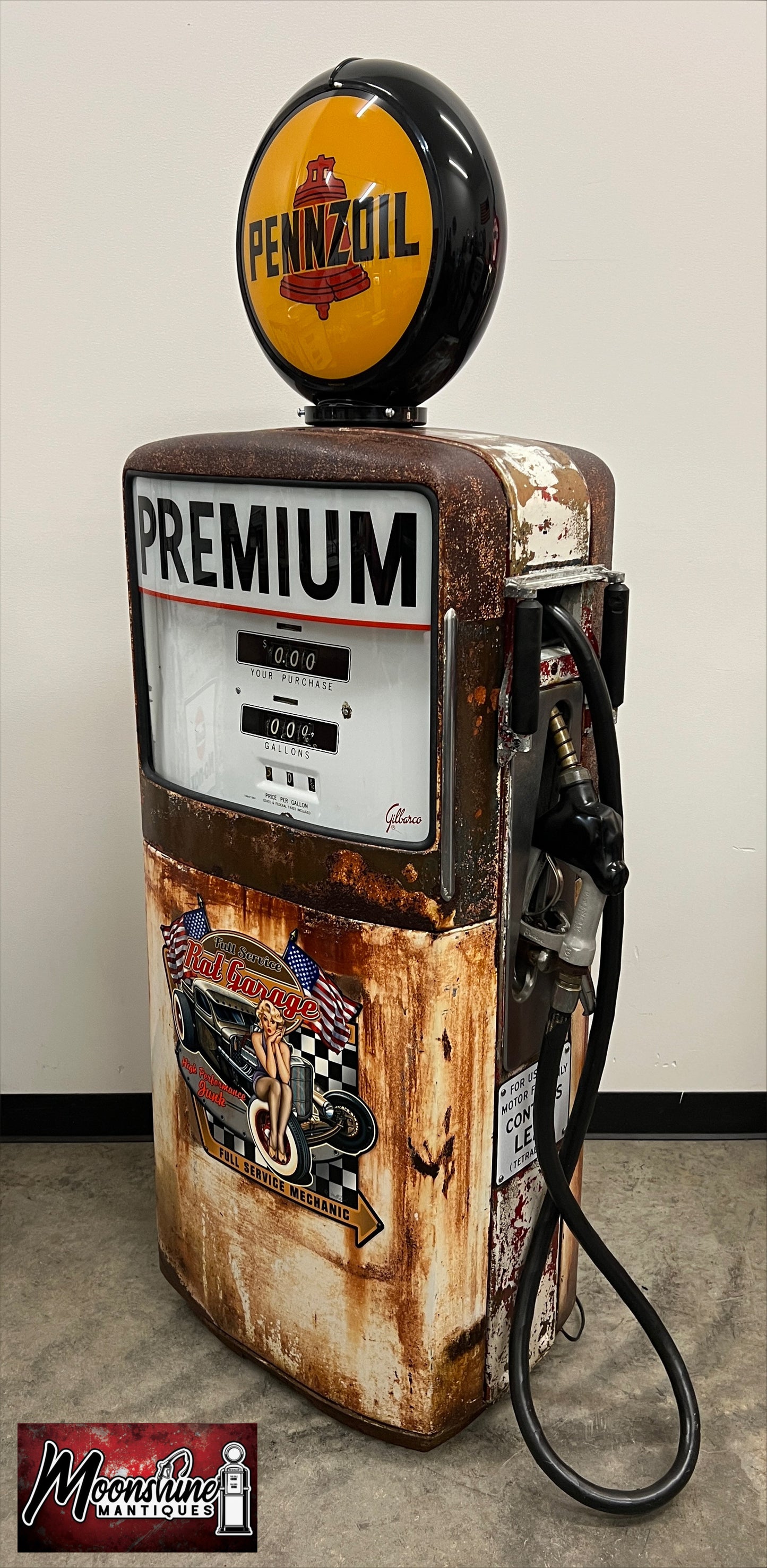 1950’s PENNZOIL Rat Rod Garage Gilbarco Gas Pump - Rustoration - Shipping Available!