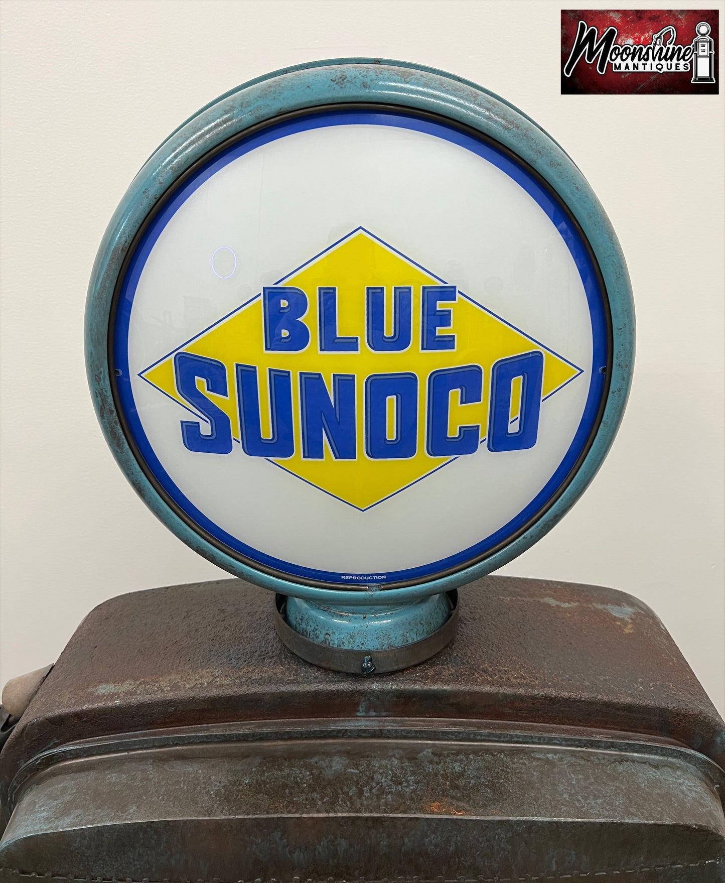 1950’s SUNOCO Gilbarco Gas Pump with Custom Glass Shelves & Bluetooth Speakers - Free Shipping!