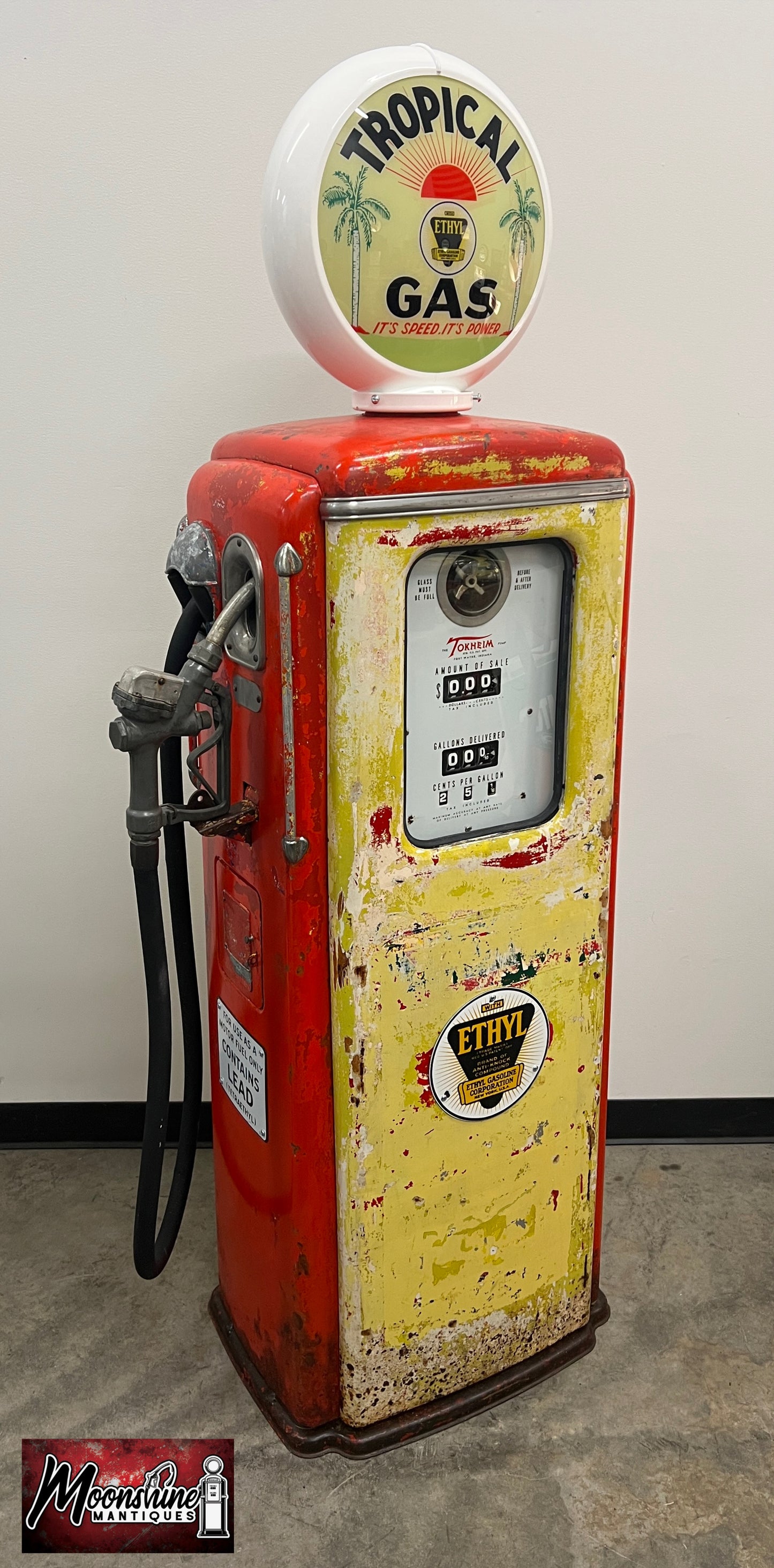 Rustoration 1940’s TROPICAL GAS Tokheim 39 Gas Pump - Shipping Available!