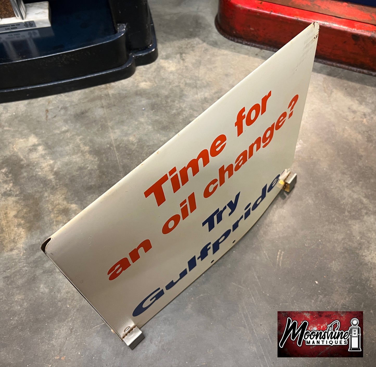 Original 1960’s GULF Gulfpride Motor Oil Sign - Gas & Oil - Free Shipping!