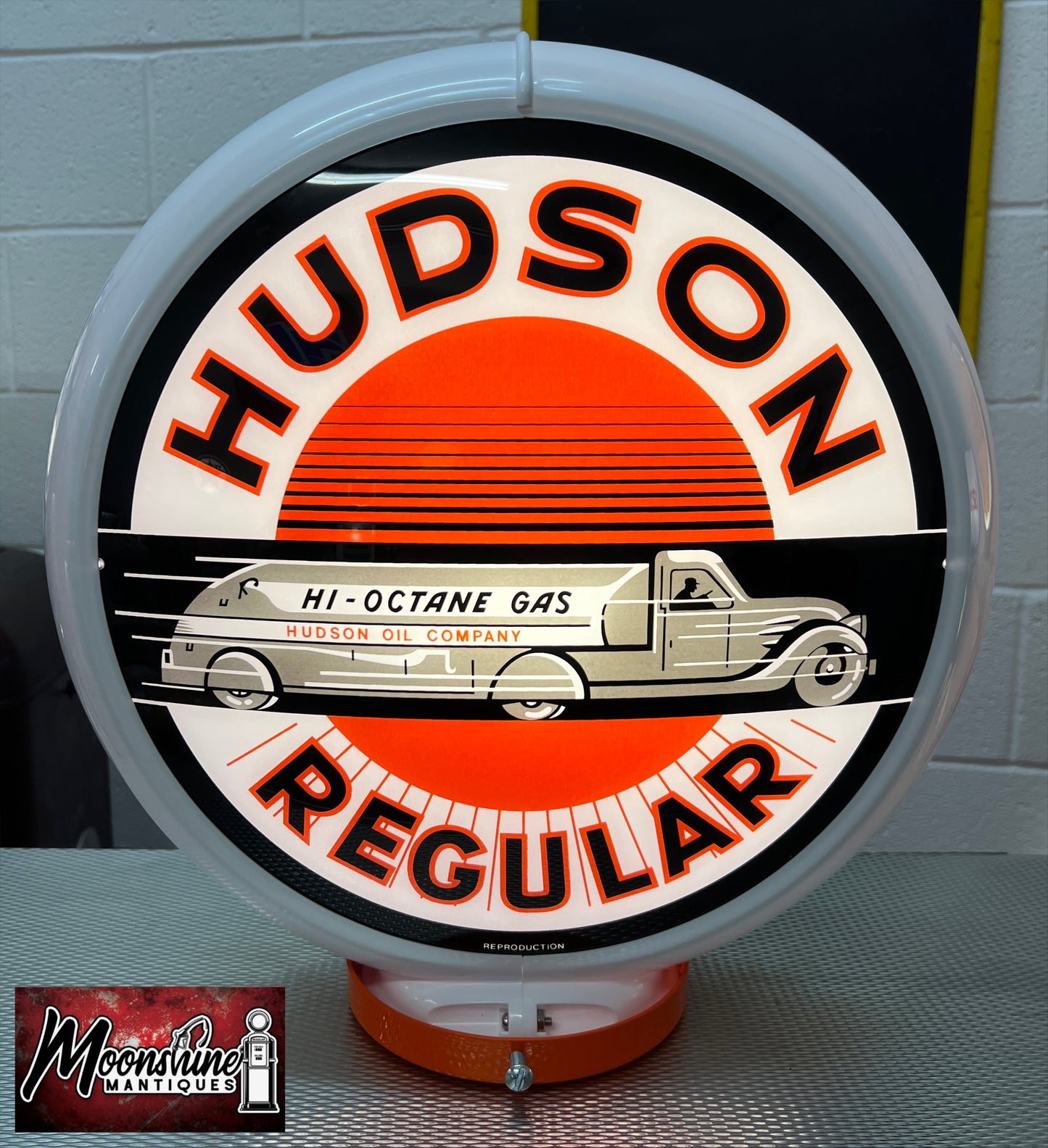 Custom 1960’s HUDSON GASOLINE Tokheim Gas Pump w/ Display Shelves - Free Shipping!