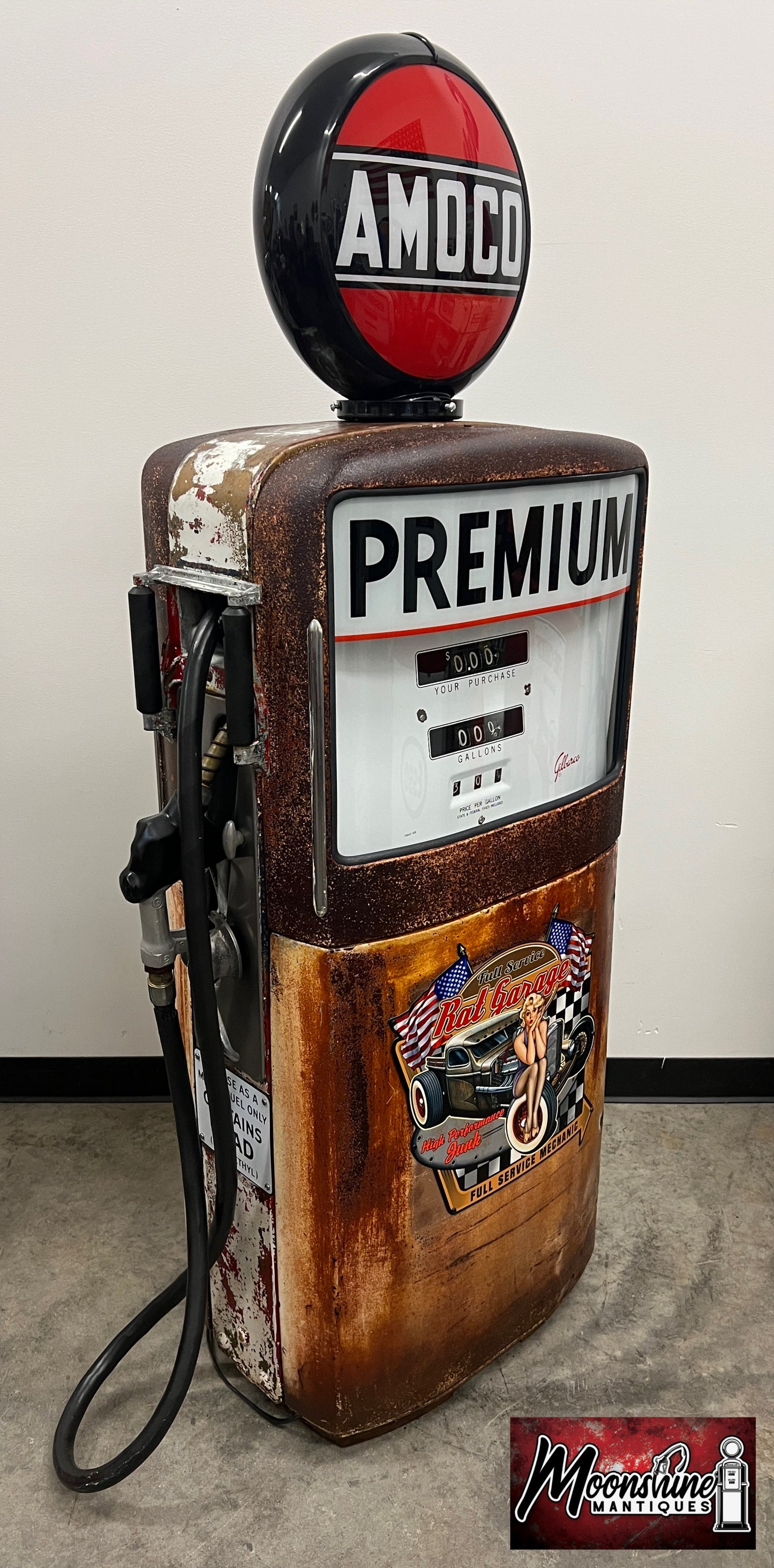 1950’s AMOCO Rat Rod Garage Gilbarco Gas Pump - Rustoration - Shipping Available!