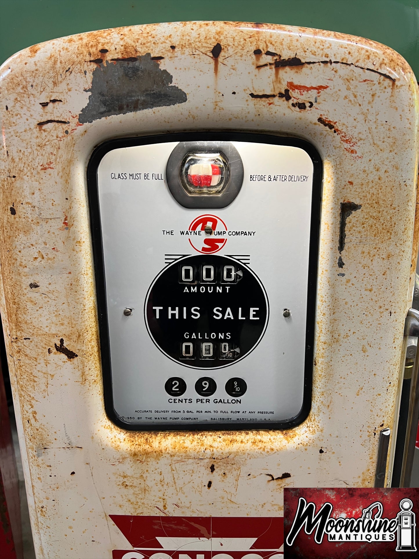 Rustoration 1950’s CONOCO Wayne 80 Gas Pump - Shipping Available!