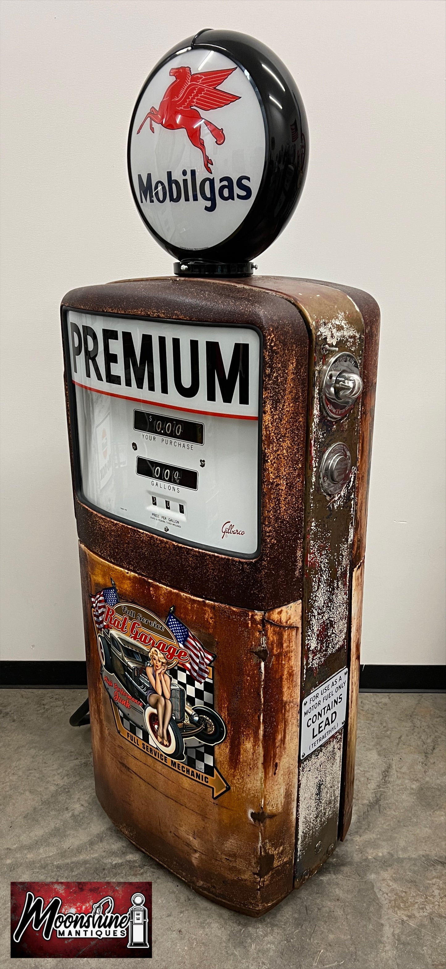 1950’s MOBIL Mobilgas Rat Rod Garage Gilbarco Gas Pump - Rustoration - Shipping Available!