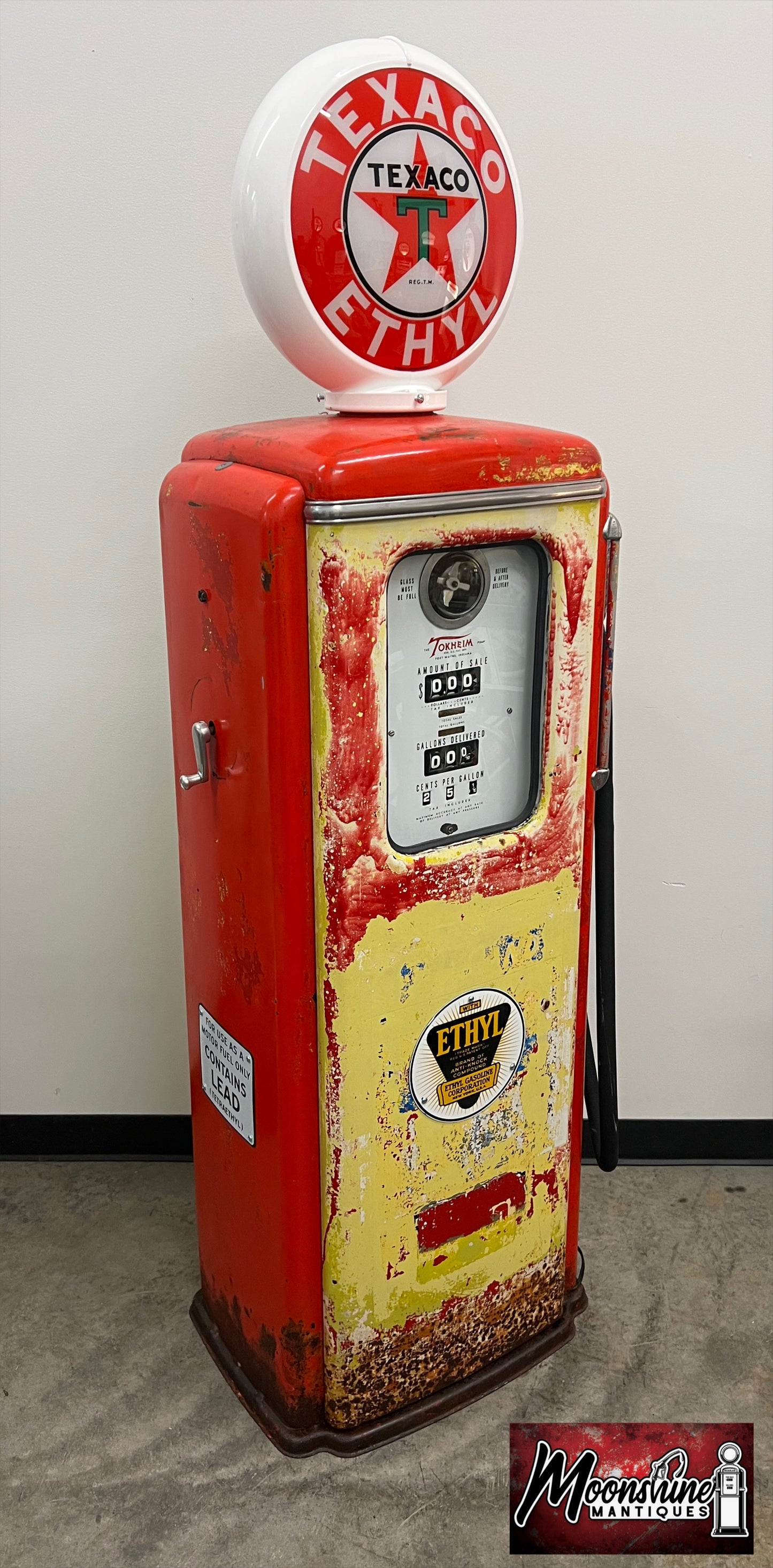 Rustoration 1940’s TEXACO ETHYL Tokheim 39 Gas Pump - Shipping Available!