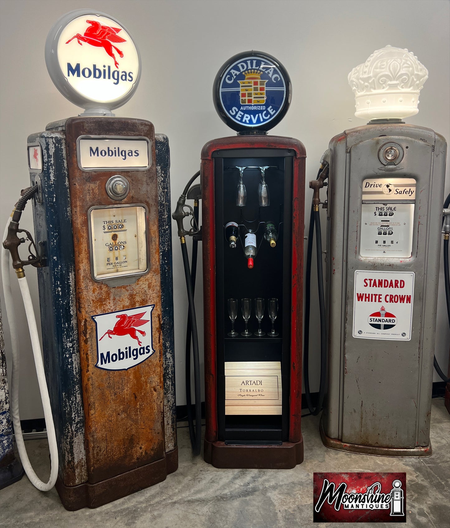 1930’s CADILLAC Gilbarco Gas Pump Wine Cabinet - Home / Bar Decor - Free Shipping!