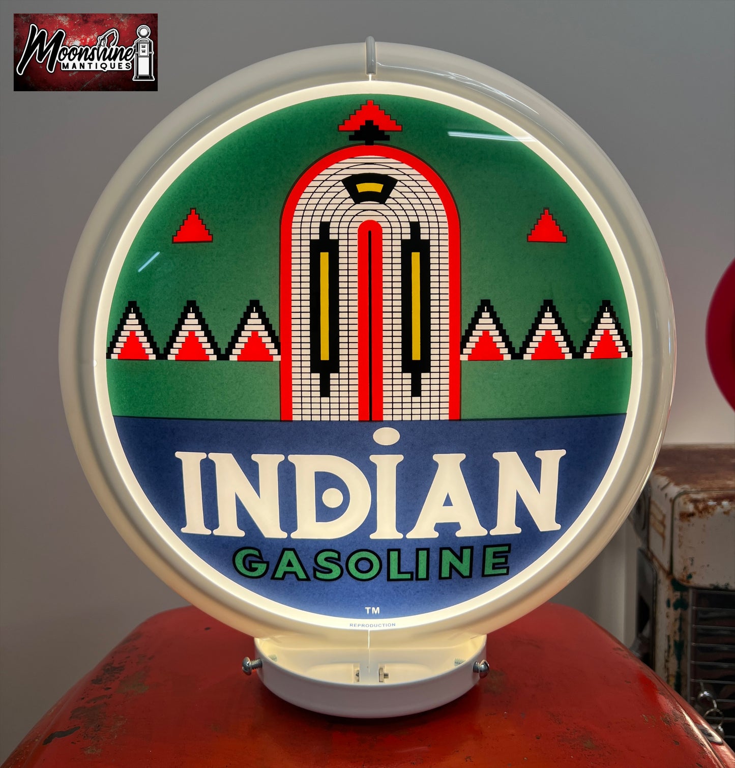 Rustoration 1940’s INDIAN GASOLINE Tokheim 39 Gas Pump - Gas & Oil - Shipping Available!