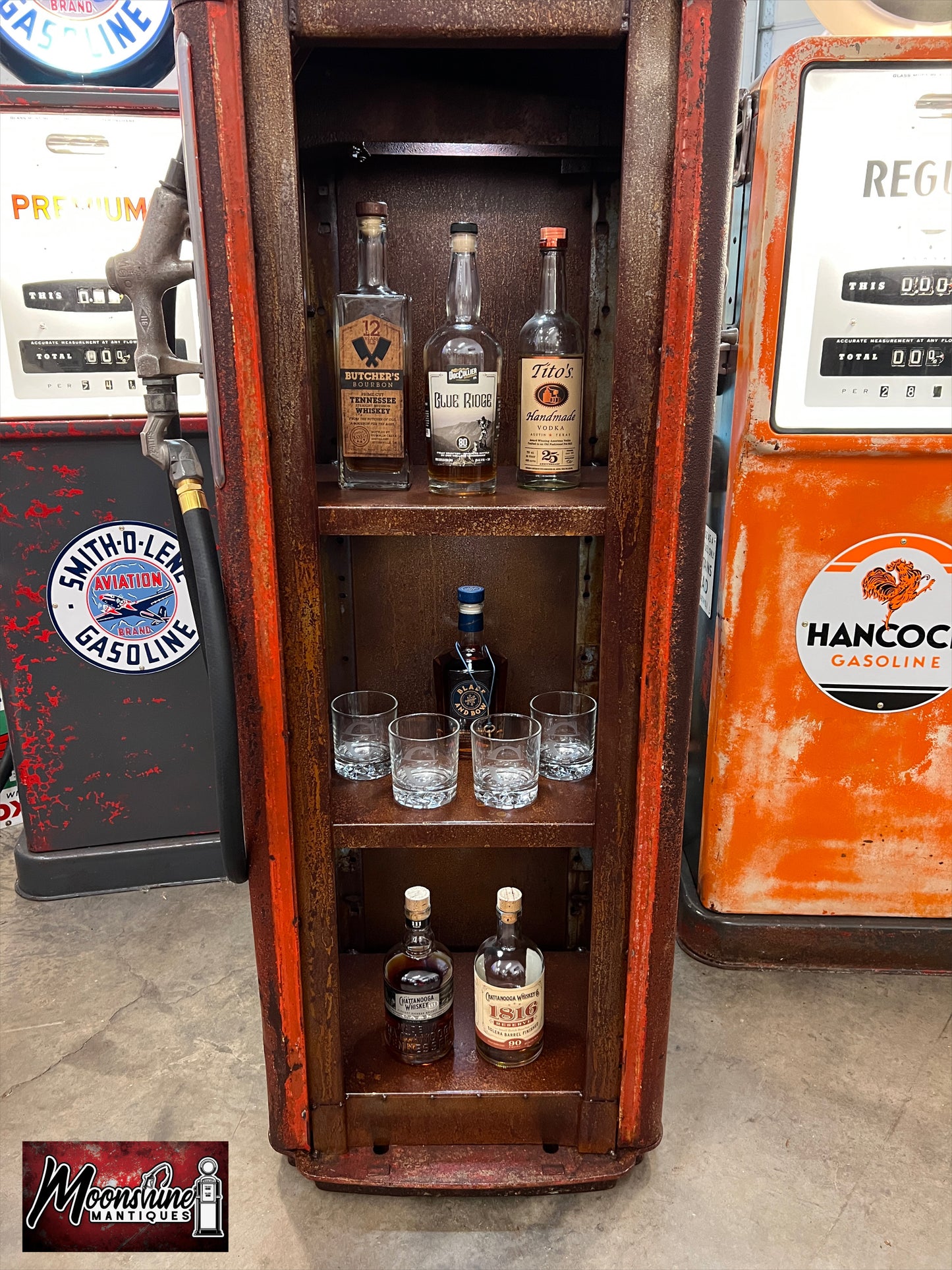 Rustoration 1950’s GULF GASOLINE Gilbarco Gas Pump w/ Shelves - Free Shipping!
