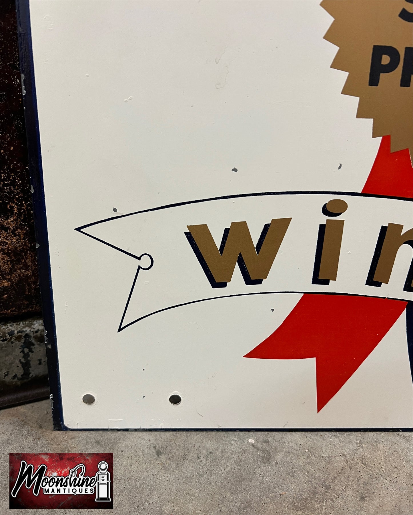 Vtg. SERVICE STATION Award Winner Sign - Gas & Oil - Free Shipping!