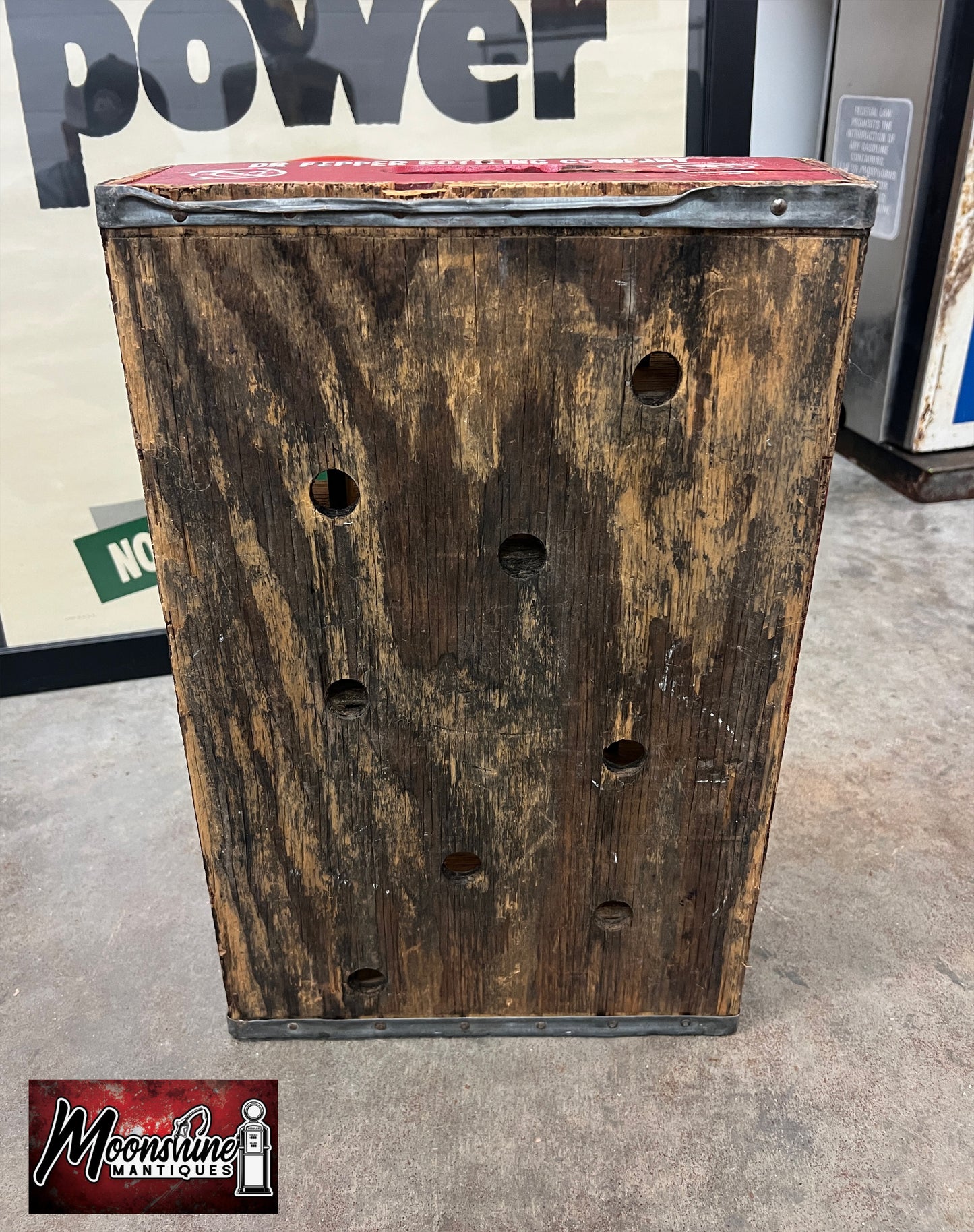 Vtg. DR PEPPER Drink Bottle Wooden Crate / Carrier - Free Shipping!