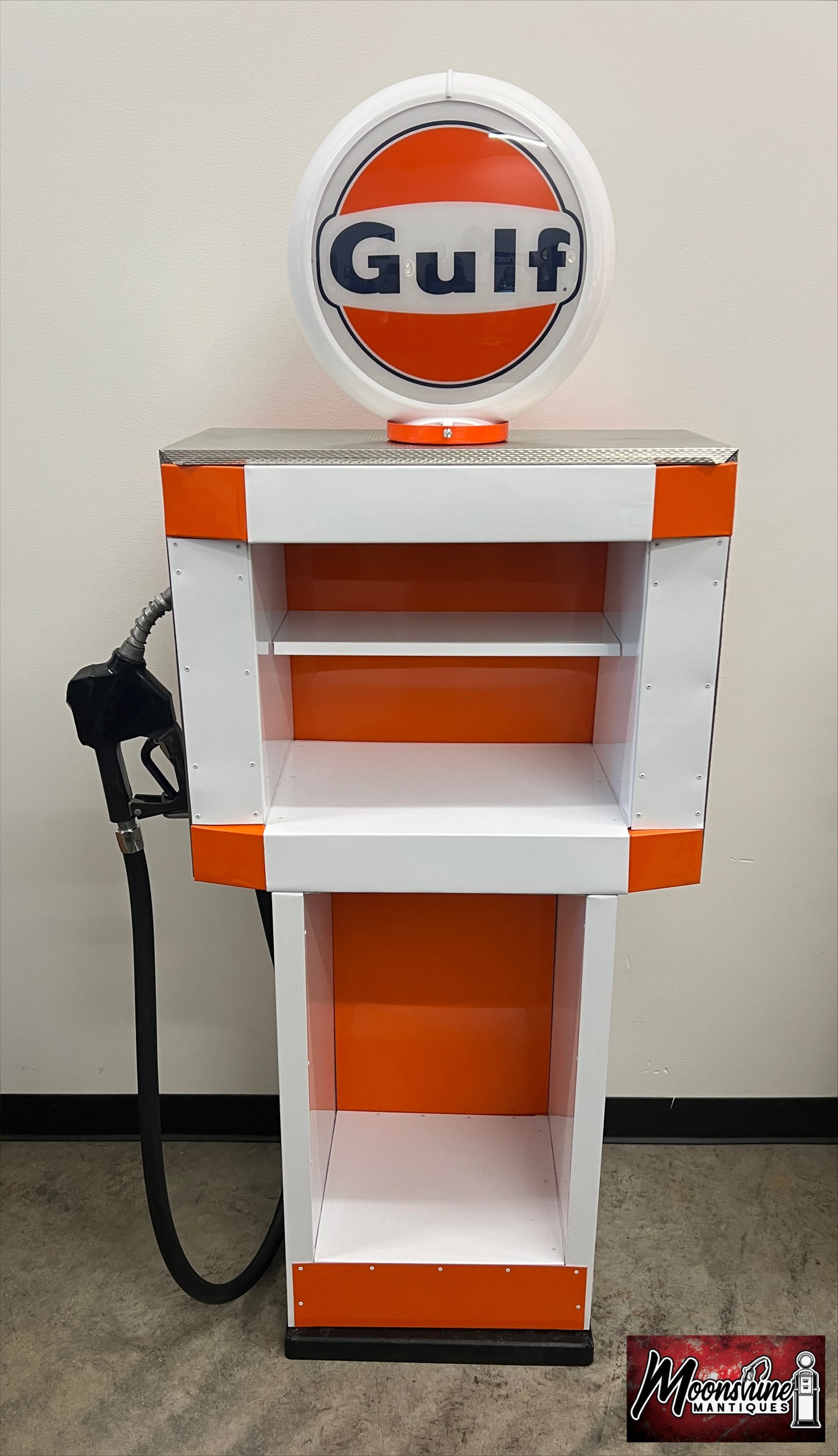 Custom 1960’s GULF Tokheim Gas Pump w/ Display Shelves - Free Shipping!