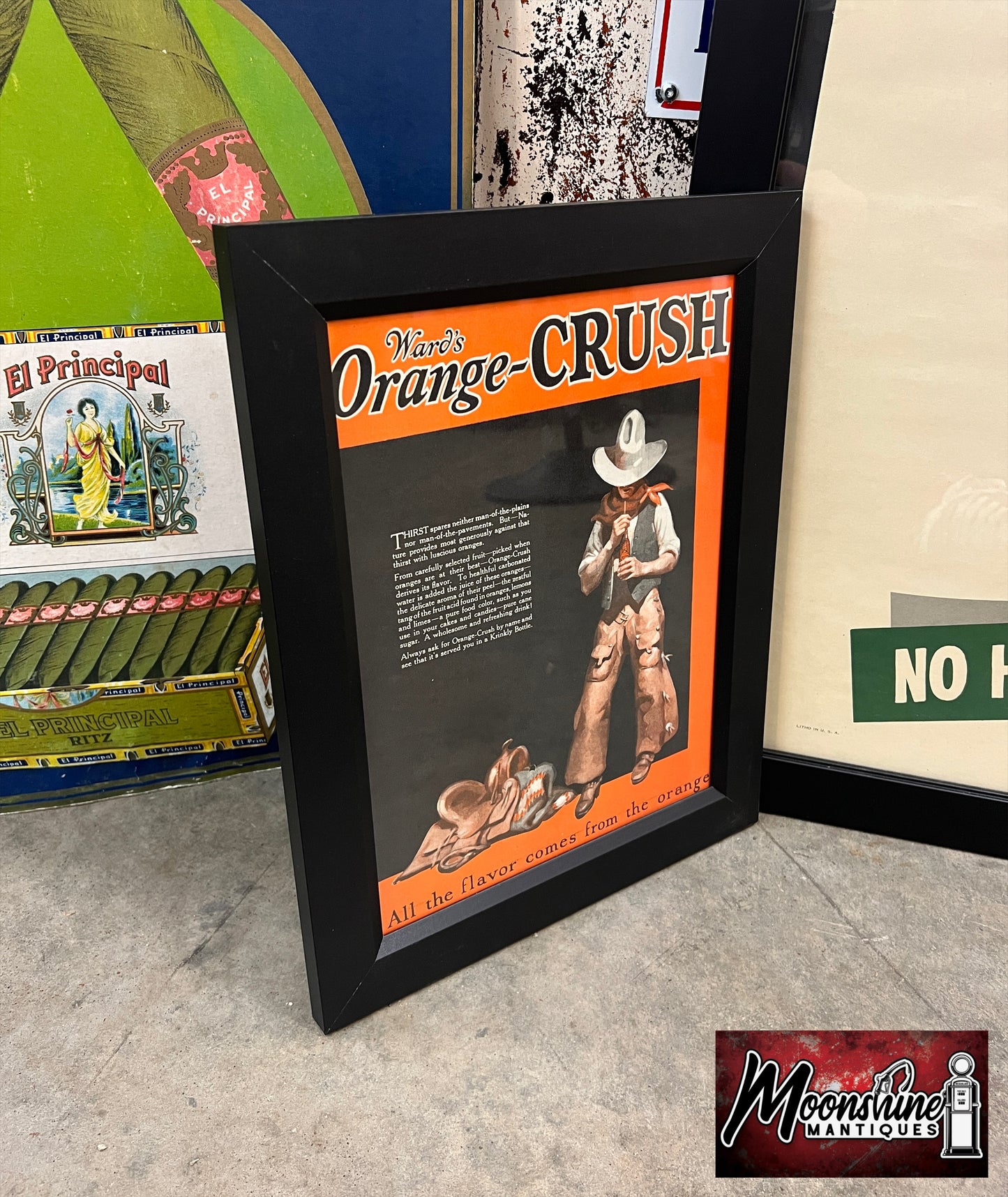 1926 Ward's ORANGE CRUSH Wood Framed Print Ad - Soda Advertising Sign - Free Shipping!