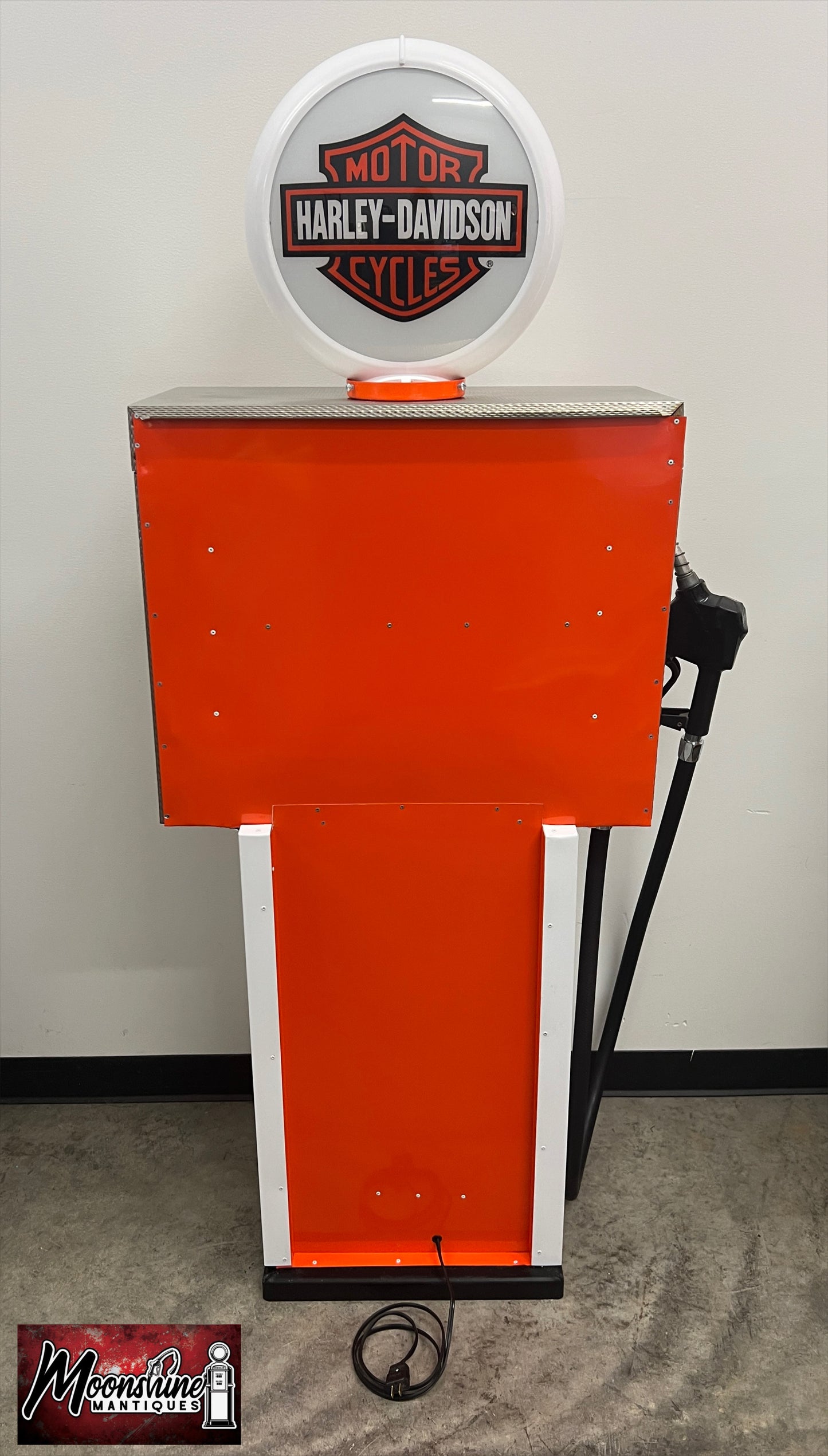 Custom 1960’s HARLEY DAVIDSON MOTORCYCLES Tokheim Gas Pump w/ Display Shelves - Free Shipping!