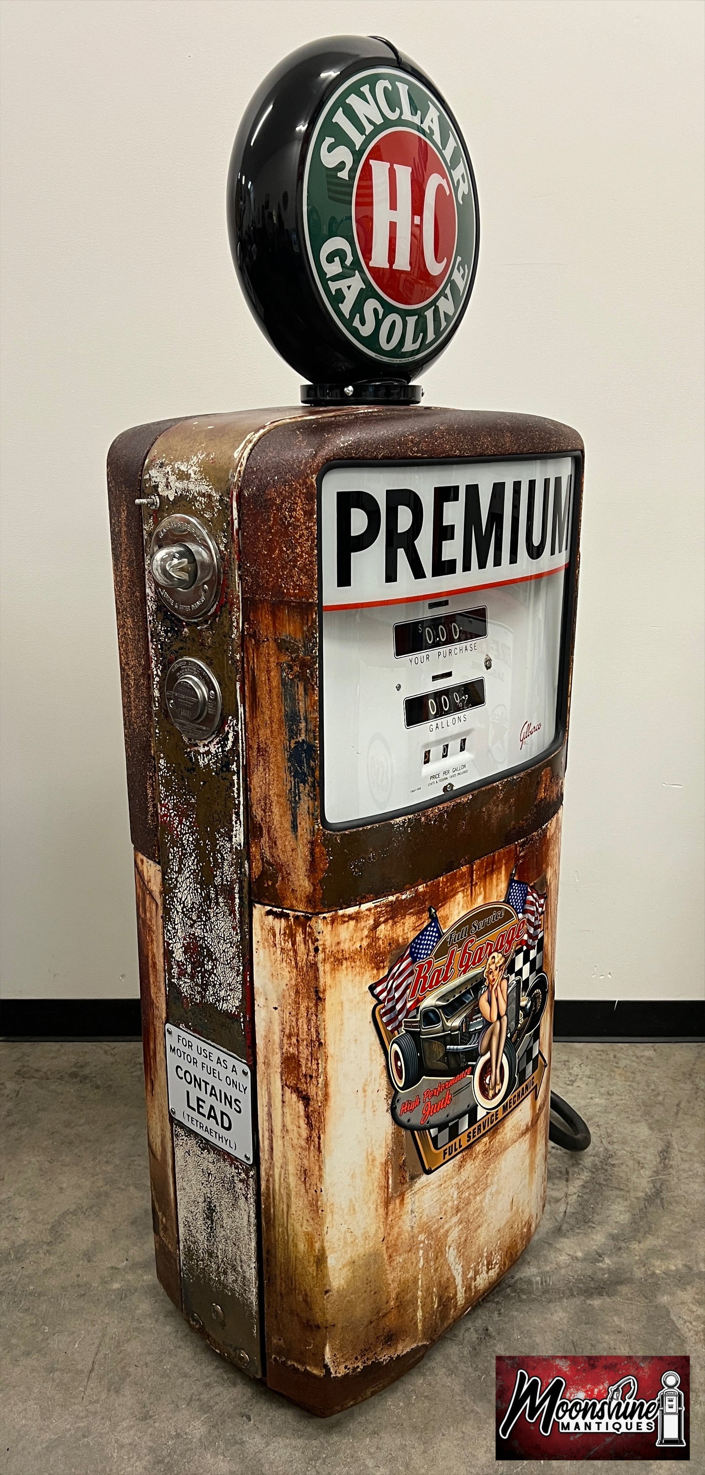 1950’s SINCLAIR H-C Rat Rod Garage Gilbarco Gas Pump - Rustoration - Shipping Available!