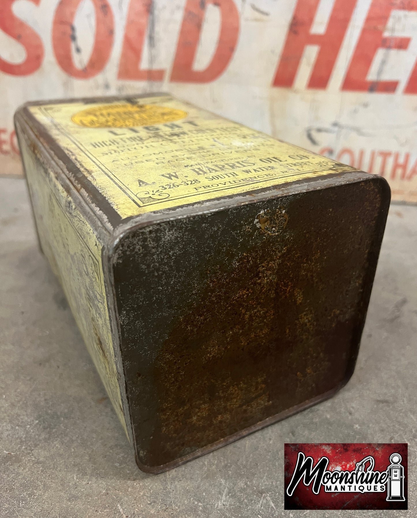 RARE Early 1900's HARRIS Gasoline Engine Cylinder Oil Can - Free Shipping!
