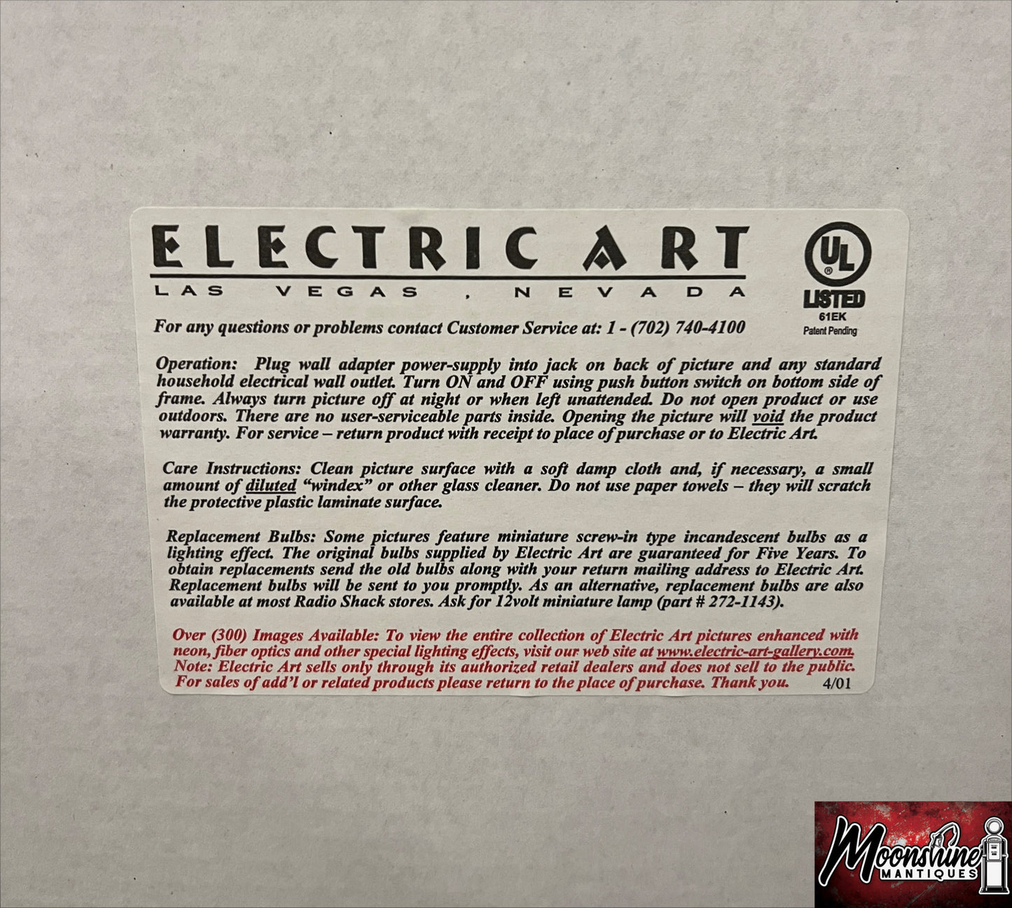 Vtg. PORKY'S DRIVE-IN / Hot Rods Electric Art Gallery Lighted Framed Photo - Free Shipping!