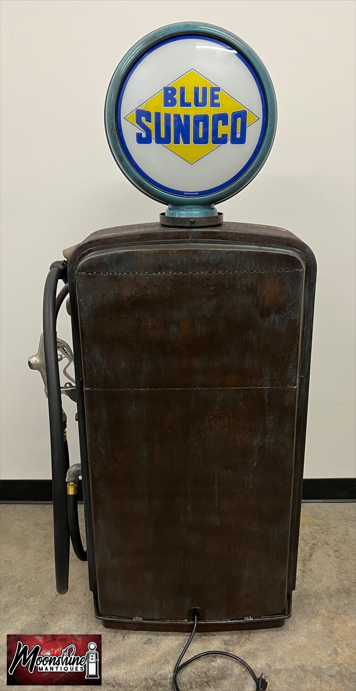 1950’s SUNOCO Gilbarco Gas Pump with Custom Glass Shelves & Bluetooth Speakers - Free Shipping!