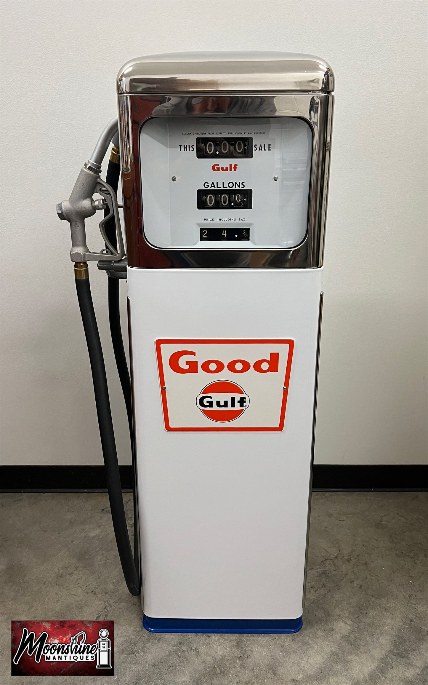 Restored 1960’s GULF GASOLINE Bowser Gas Pump - Shipping Available!