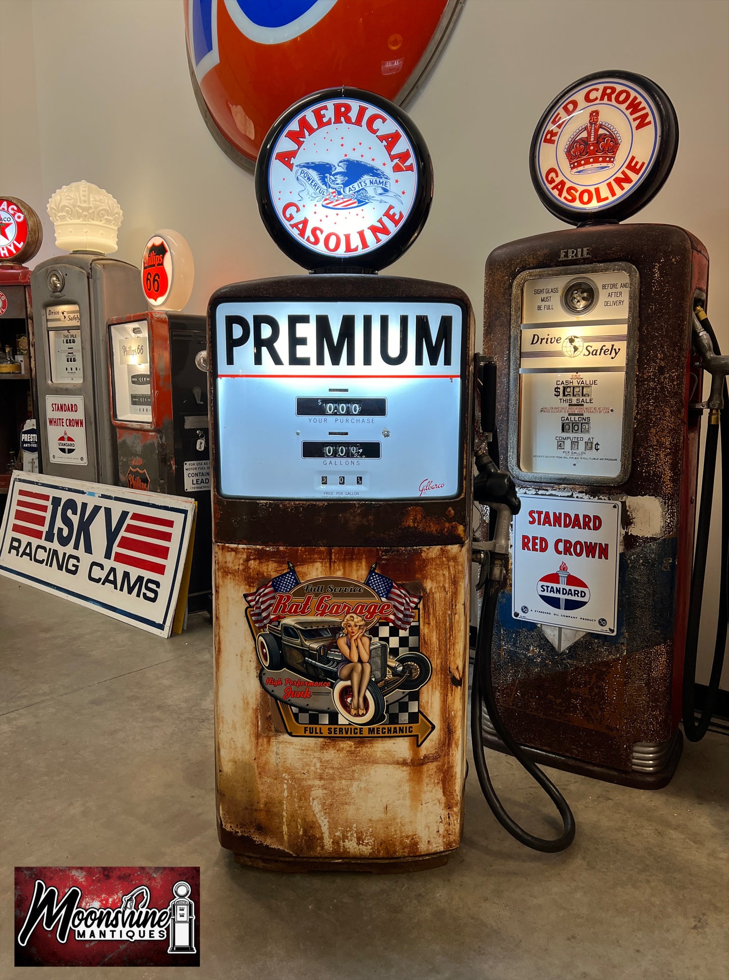 1950’s AMERICAN GASOLINE Rat Rod Garage Gilbarco Gas Pump - Rustoration - Shipping Available!