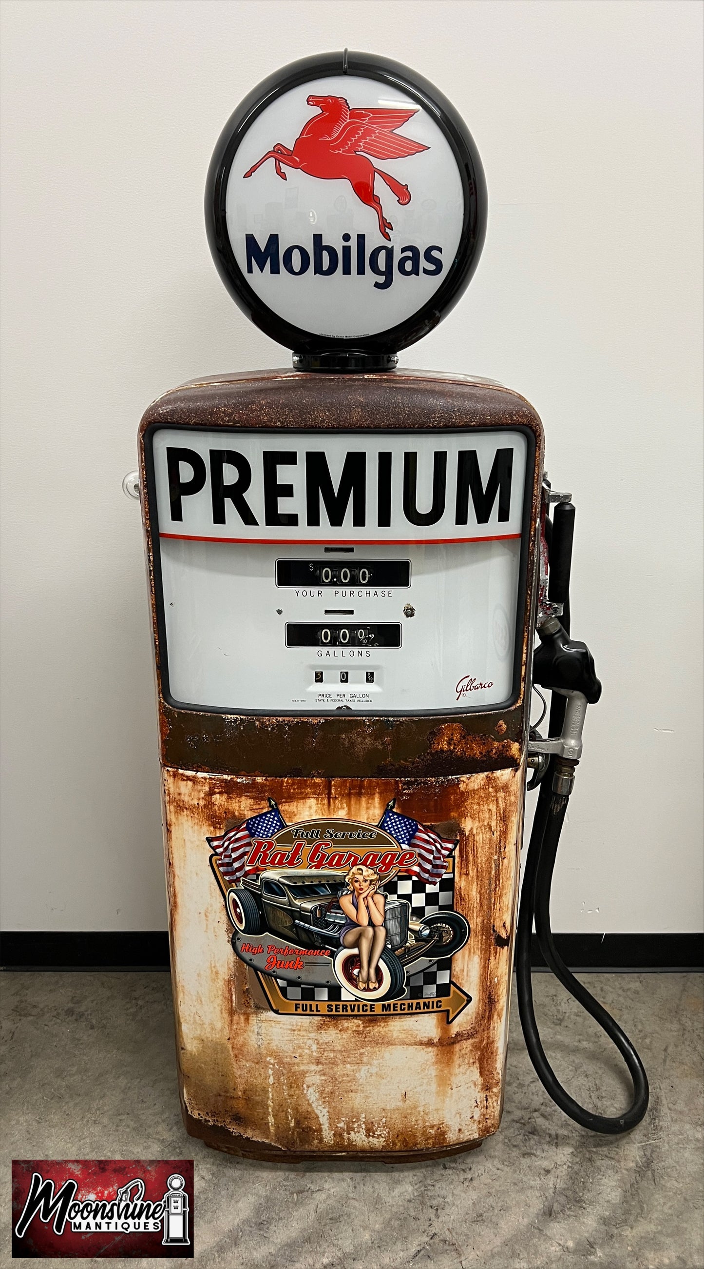 1950’s MOBIL Mobilgas Rat Rod Garage Gilbarco Gas Pump - Rustoration - Shipping Available!