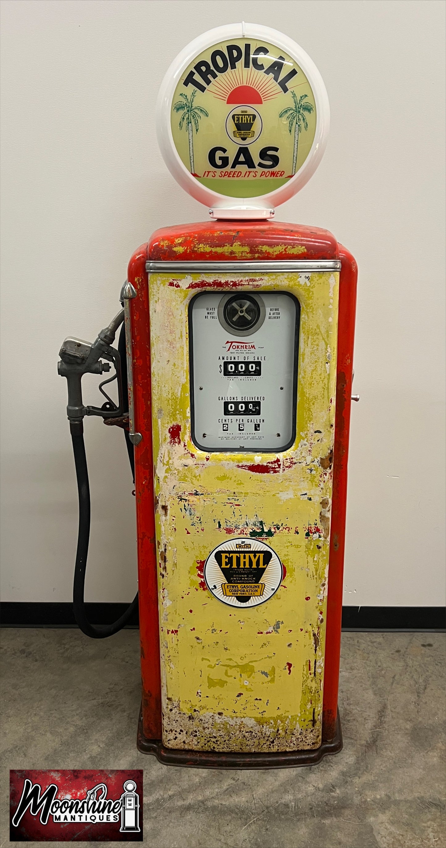 Rustoration 1940’s TROPICAL GAS Tokheim 39 Gas Pump - Shipping Available!