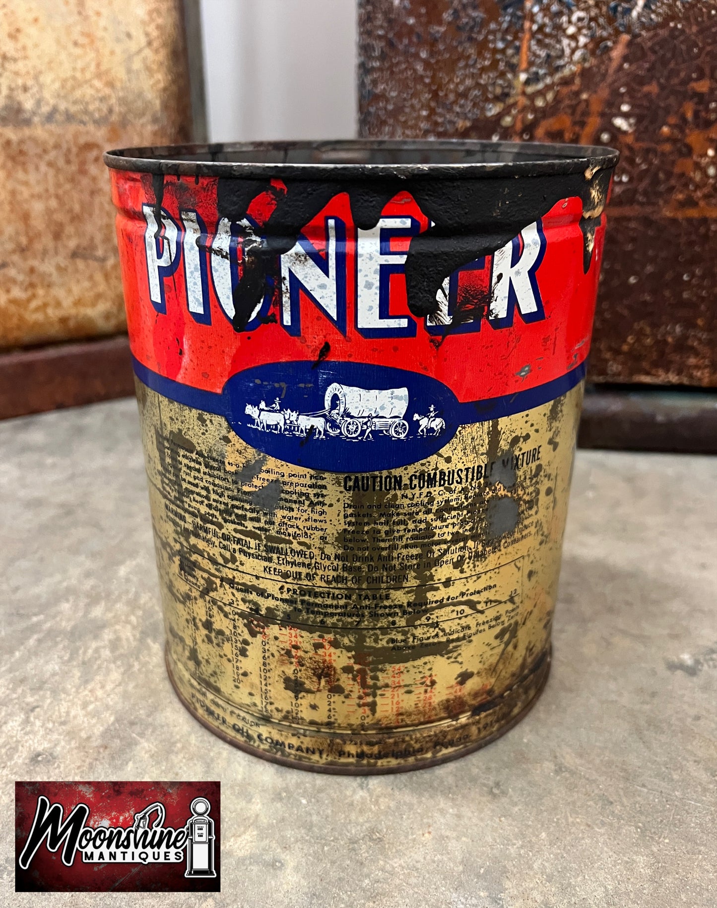 Rare 1950’s PIONEER Anti-Freeze Can - Free Shipping!