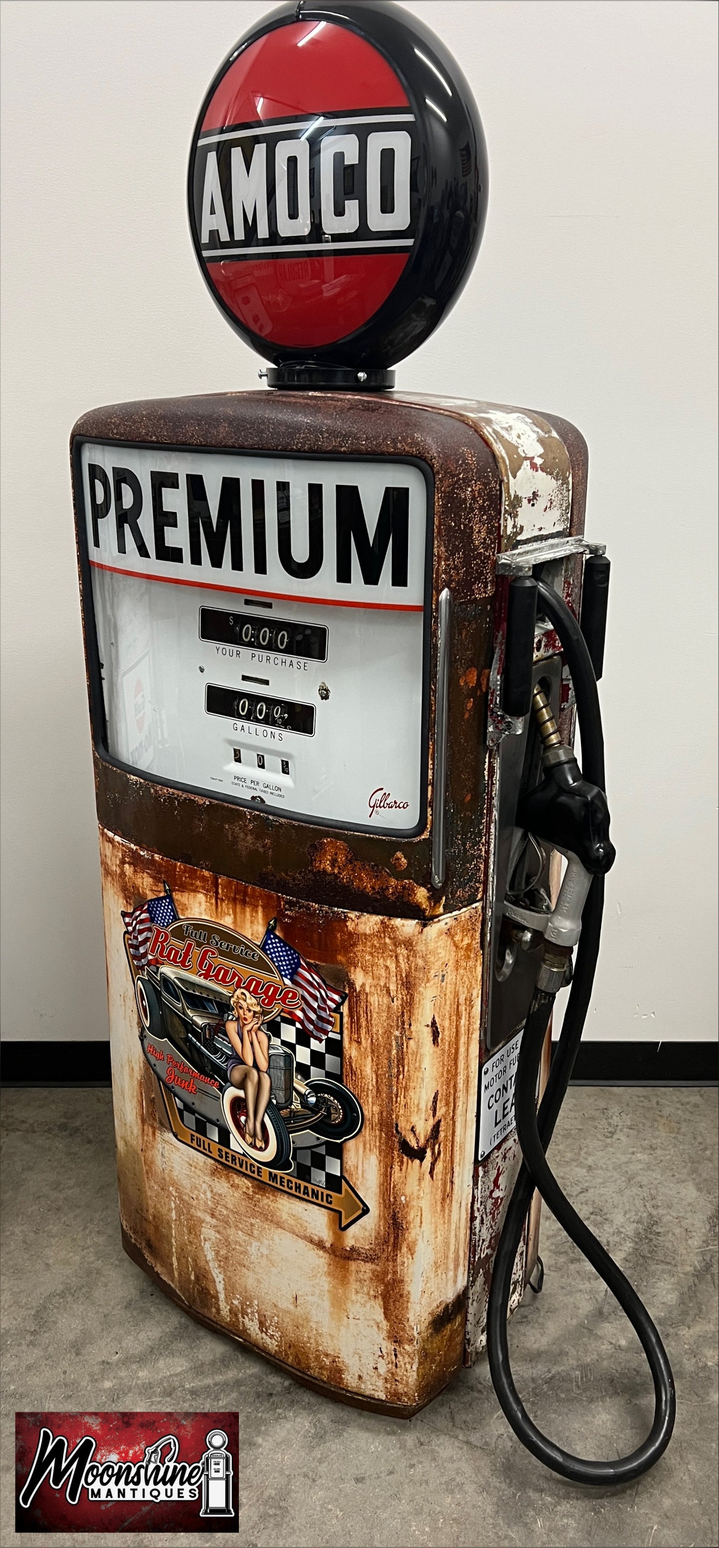 1950’s AMOCO Rat Rod Garage Gilbarco Gas Pump - Rustoration - Shipping Available!