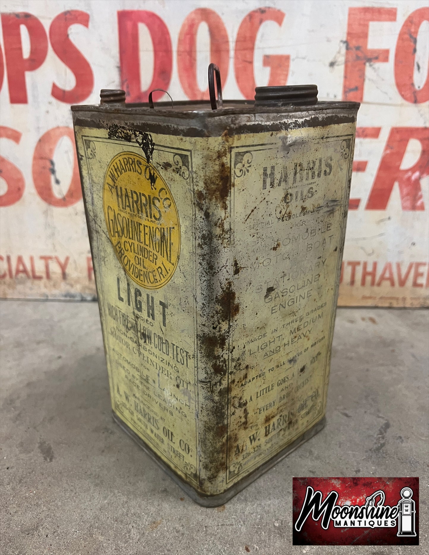 RARE Early 1900's HARRIS Gasoline Engine Cylinder Oil Can - Free Shipping!
