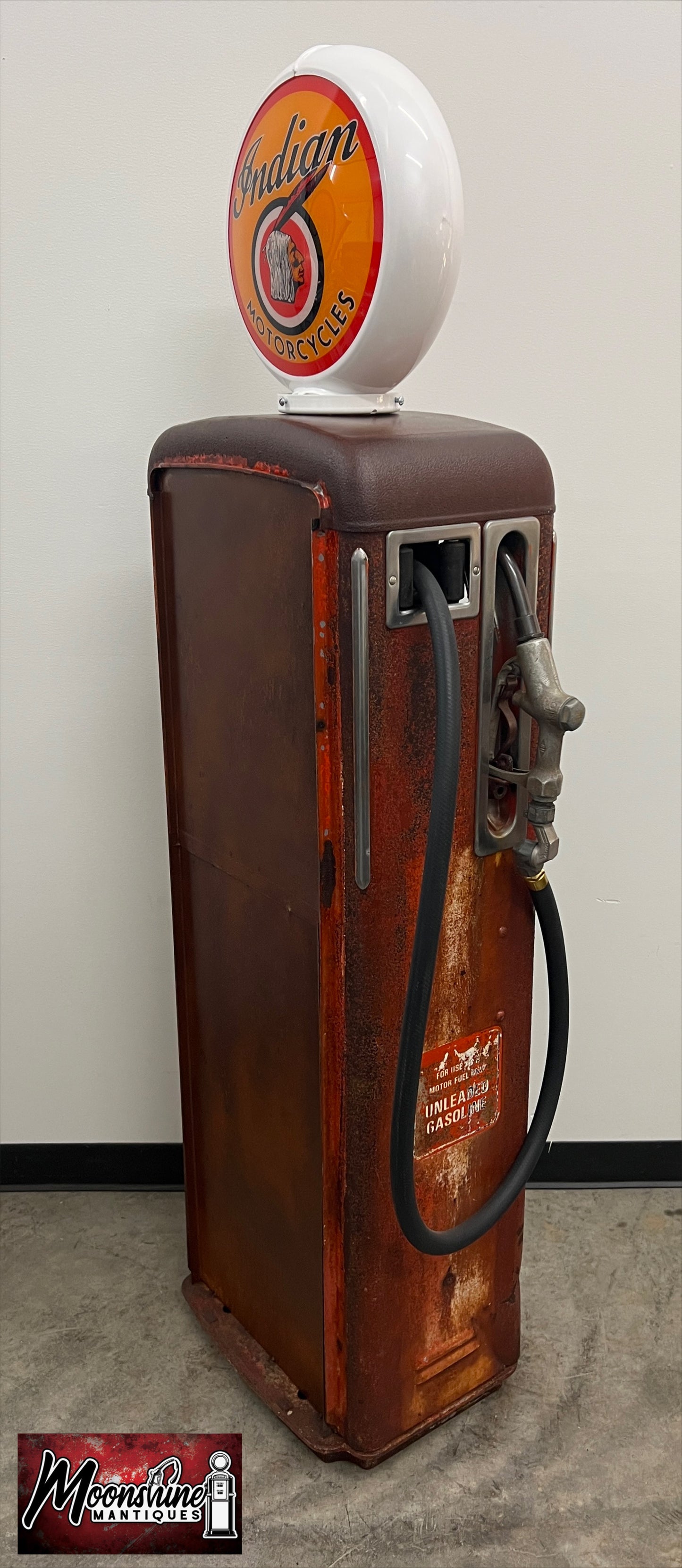1950’s INDIAN MOTORCYCLES Gilbarco Gas Pump w/ Custom Shelves - Rustoration - Free Shipping!