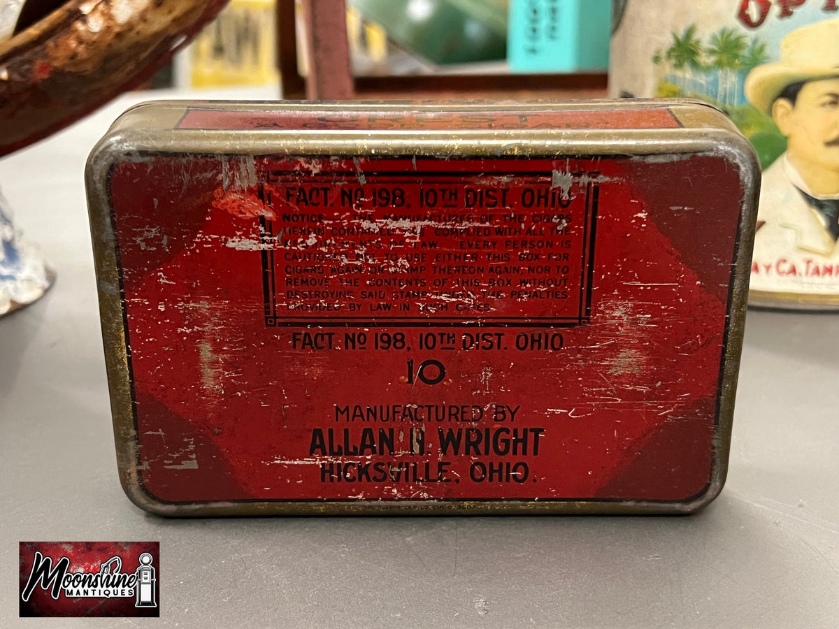 Vtg. CREST Cigar Tin - Free Shipping!