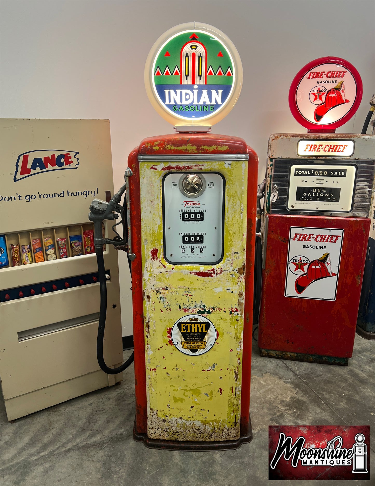 Rustoration 1940’s INDIAN GASOLINE Tokheim 39 Gas Pump - Gas & Oil - Shipping Available!