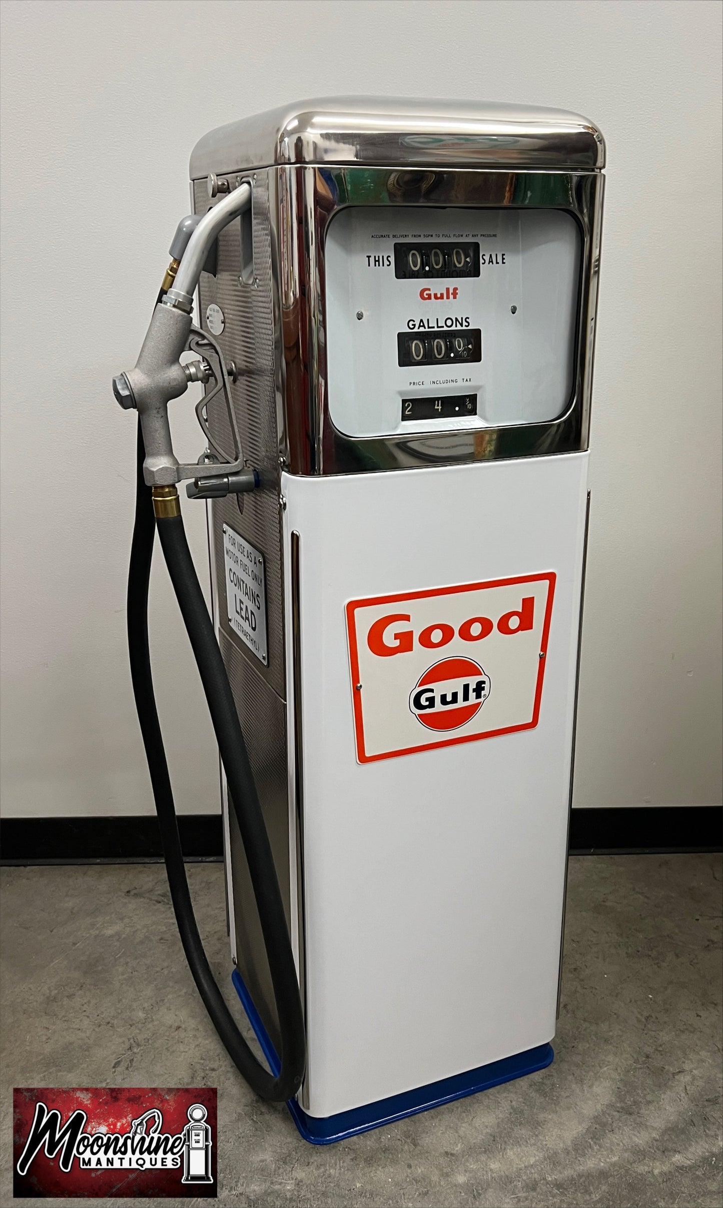 Restored 1960’s GULF GASOLINE Bowser Gas Pump - Shipping Available!