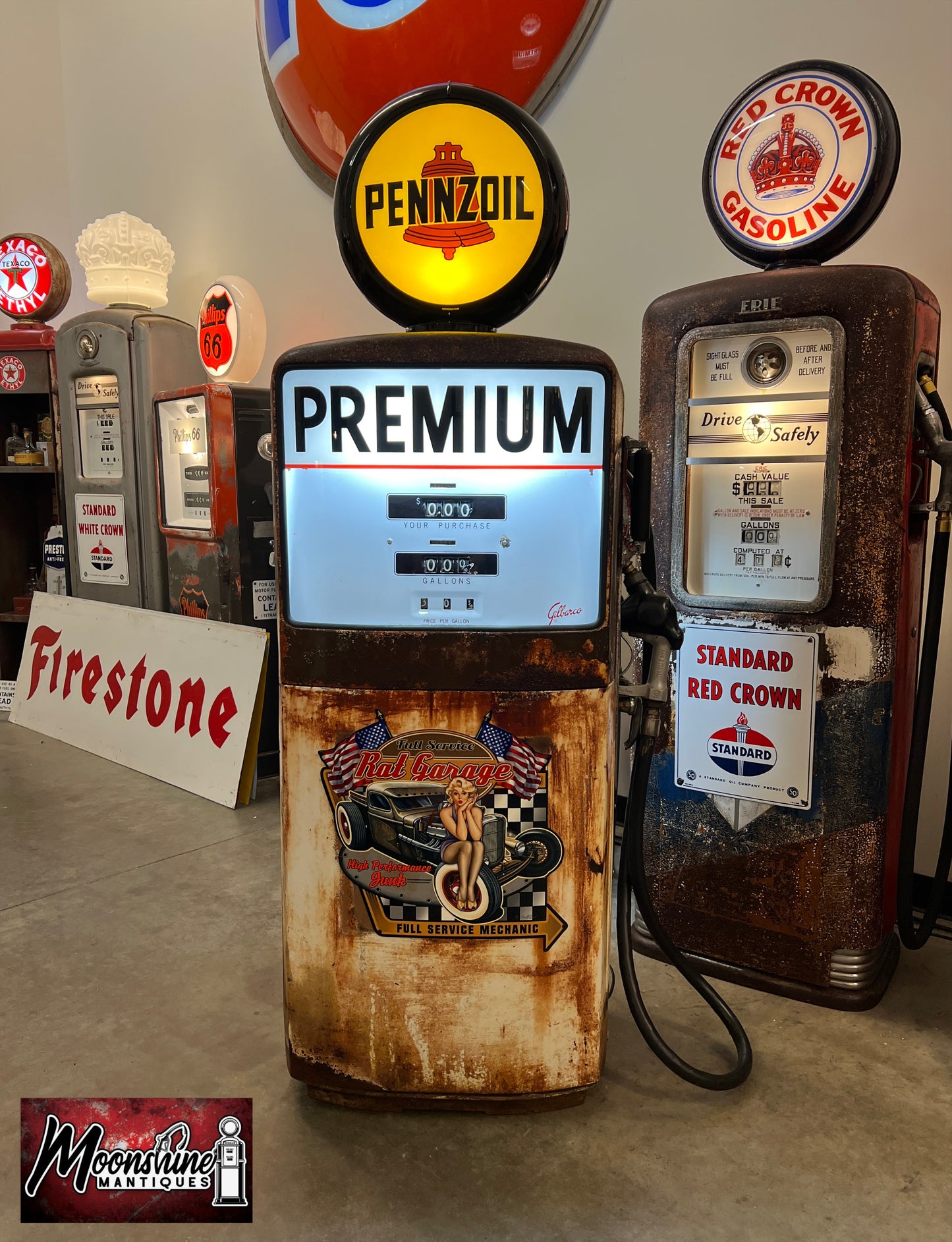 1950’s PENNZOIL Rat Rod Garage Gilbarco Gas Pump - Rustoration - Shipping Available!